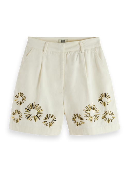 Embellished high rise  shorts