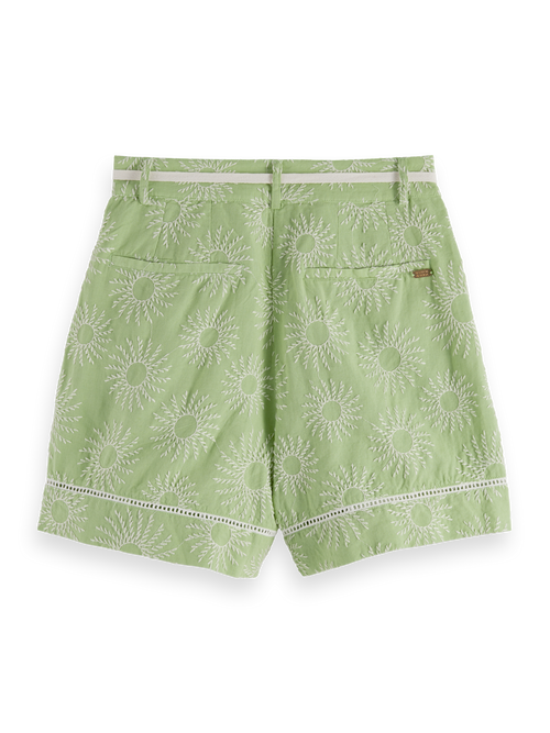 High rise broderie shorts