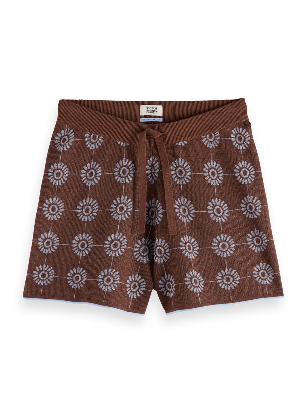Jacquard knitted shorts