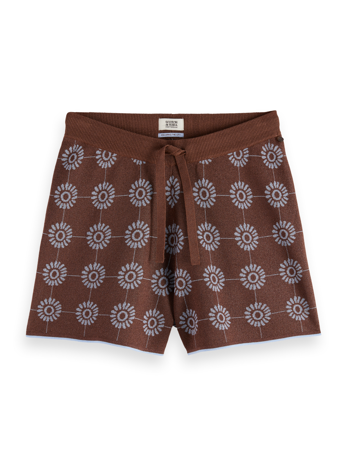Jacquard knitted shorts