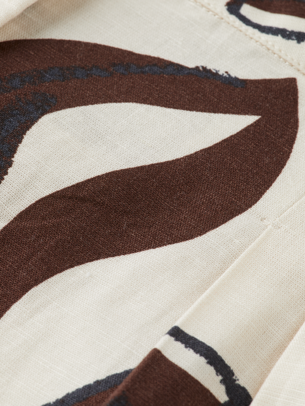High rise linen printed shorts