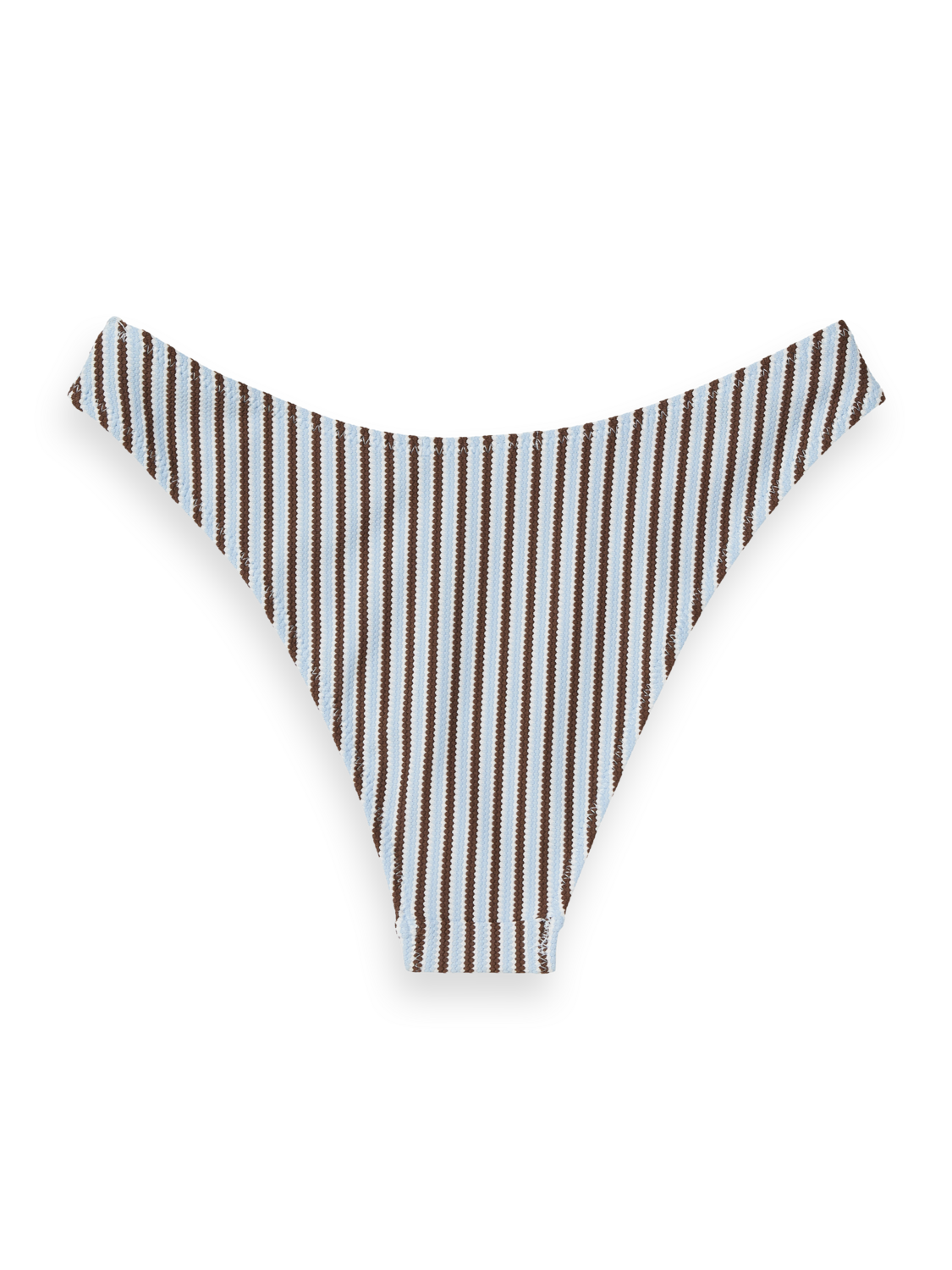 Textured stripe bikini bottom