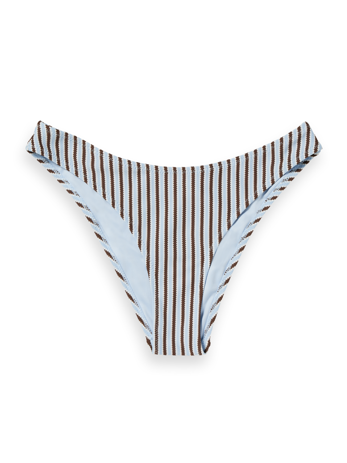 Textured stripe bikini bottom