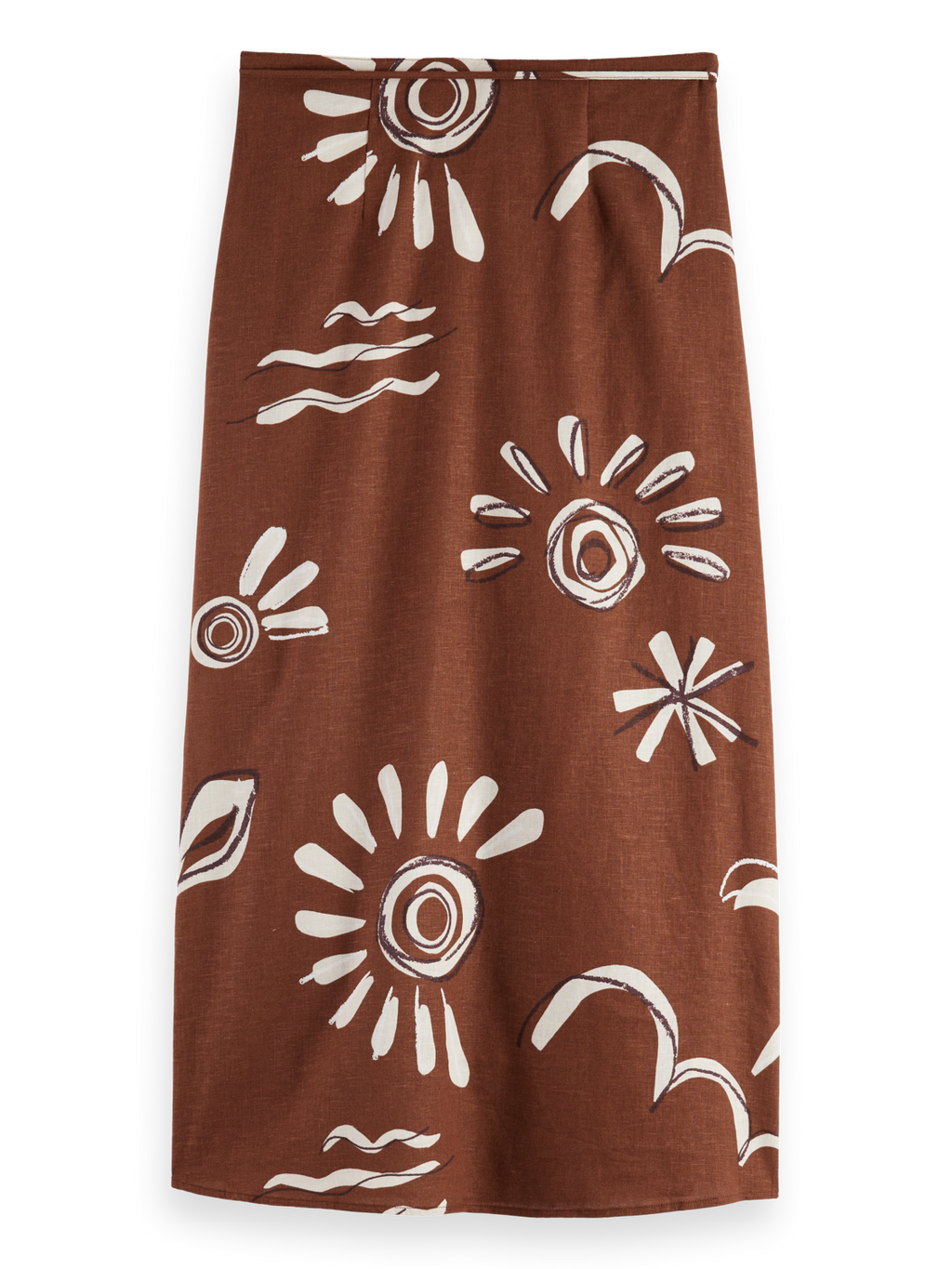 Linen blend skirt