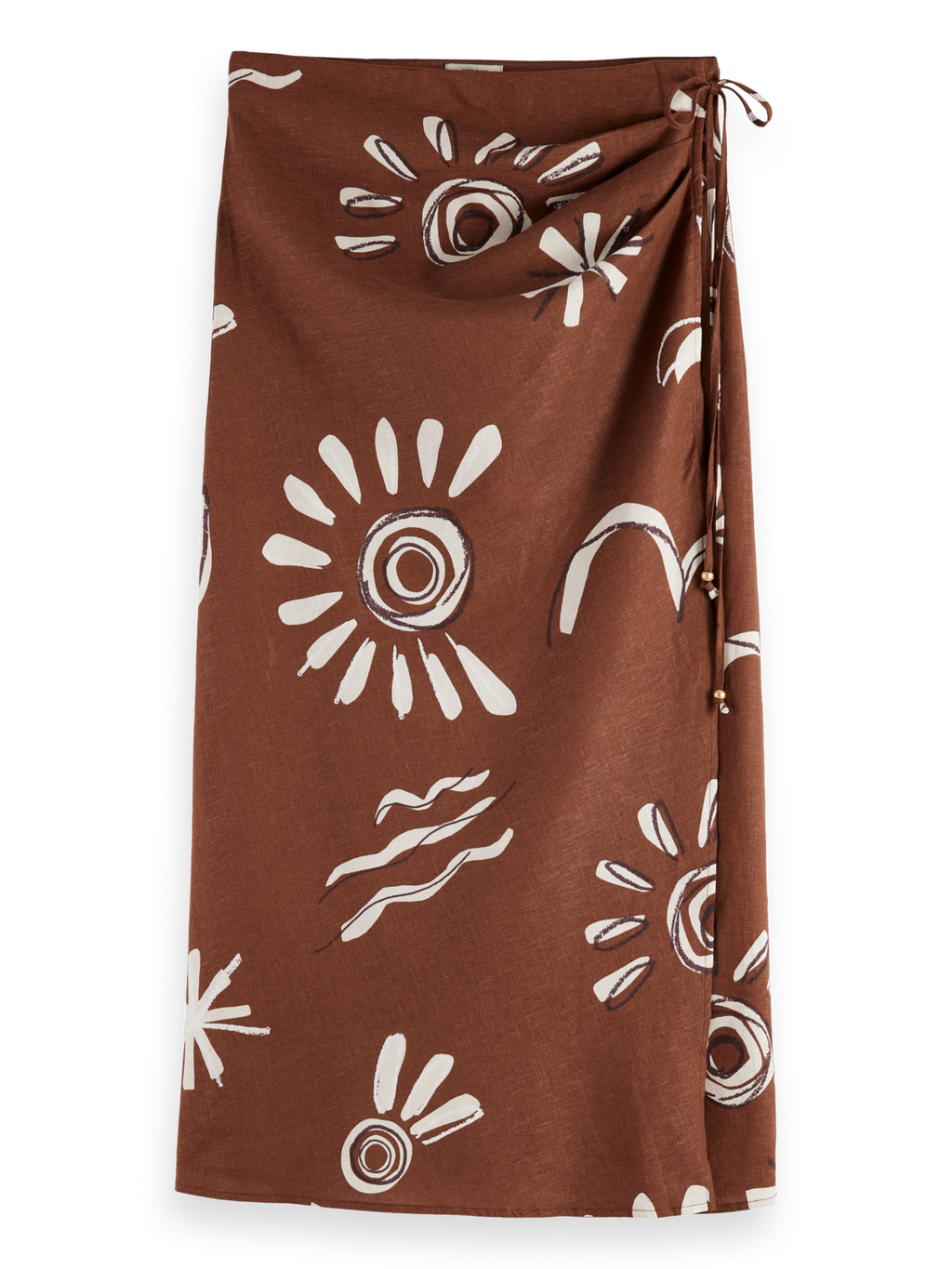 Linen blend skirt