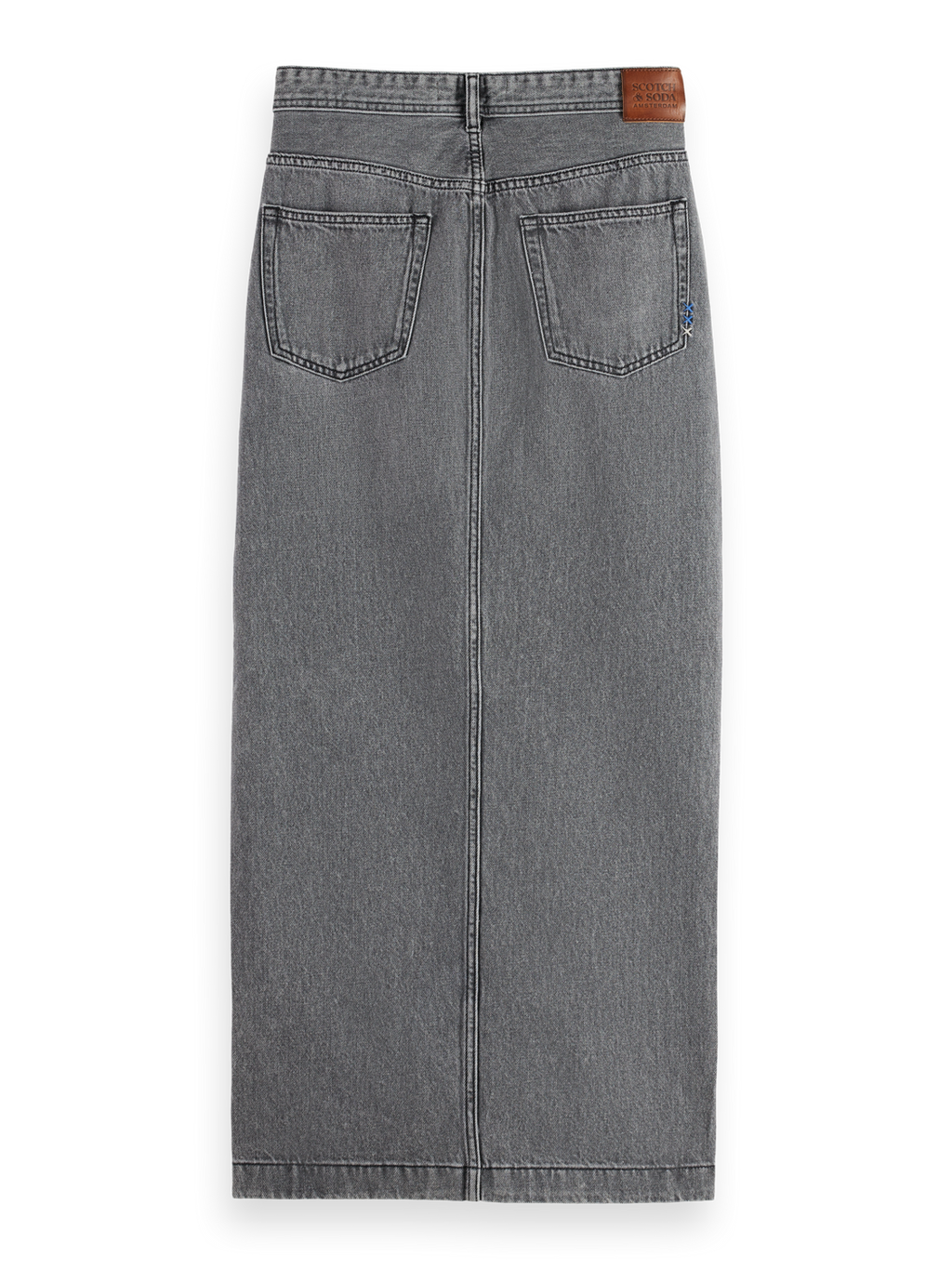 denim long skirt