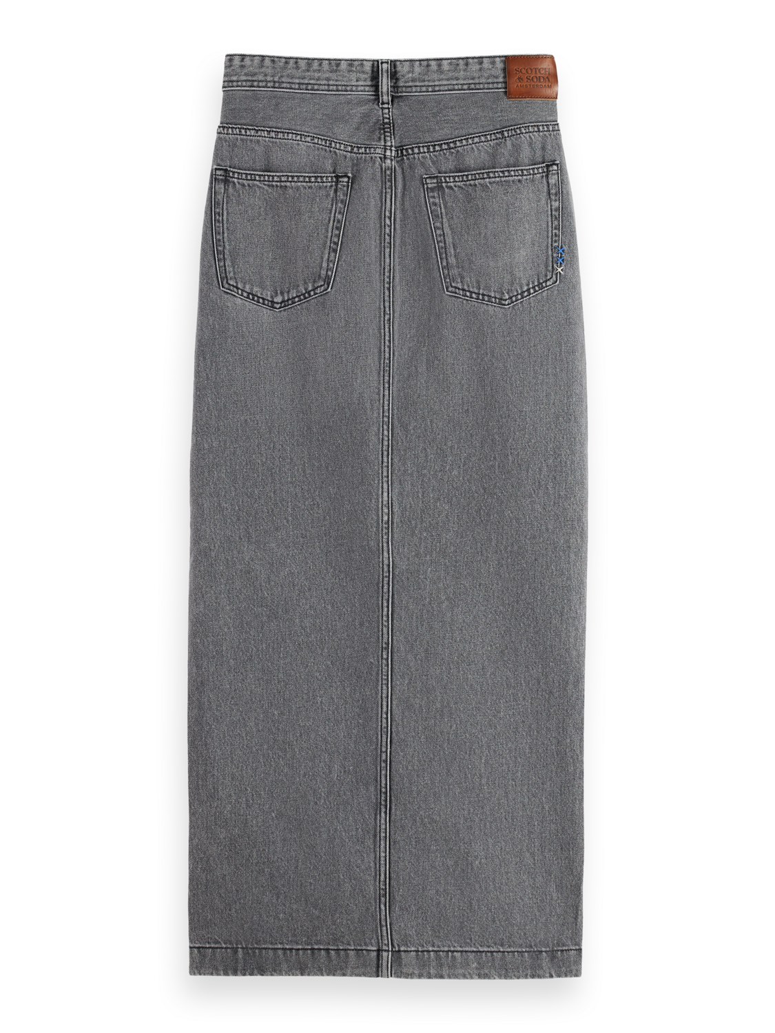 denim long skirt