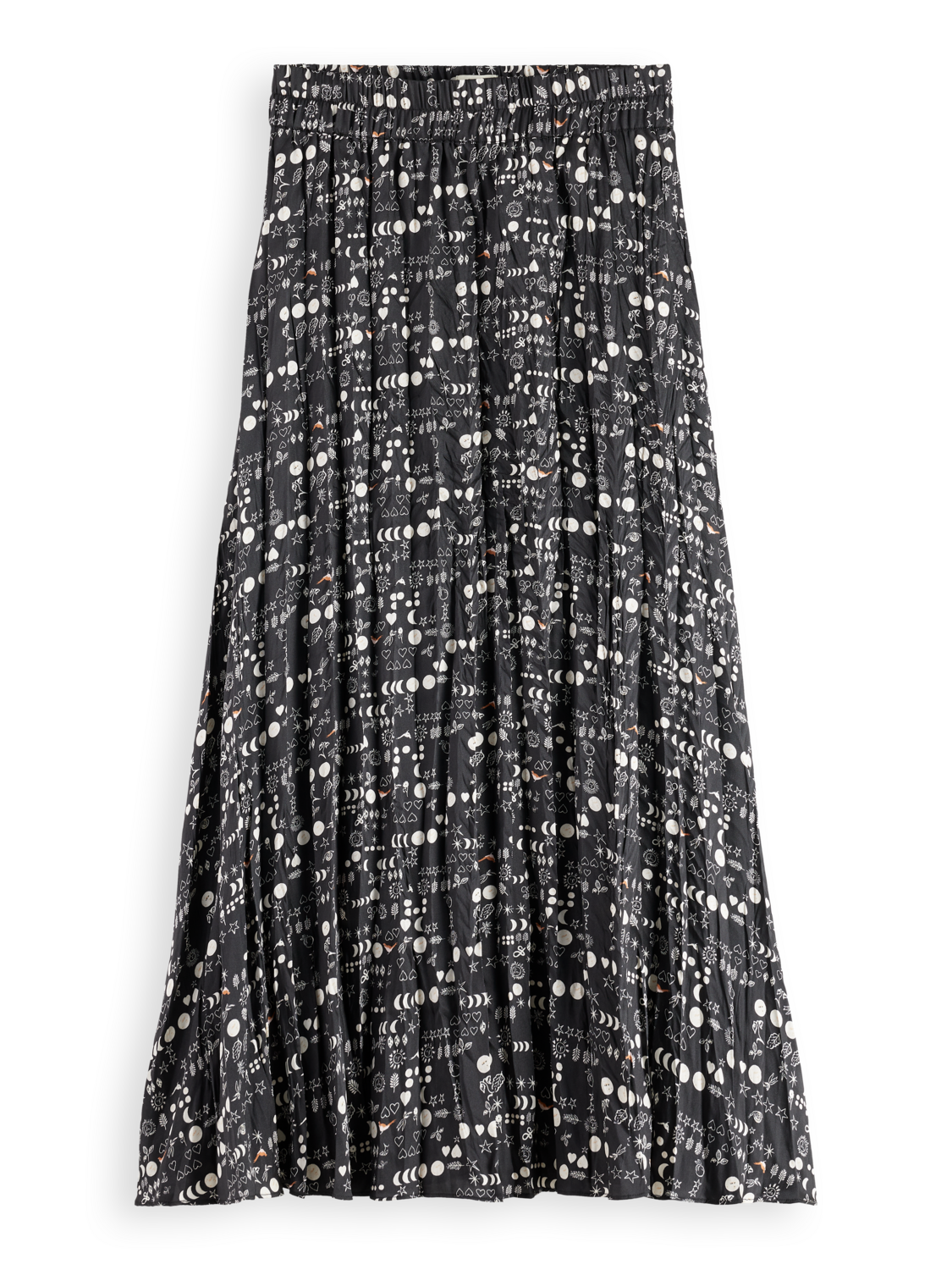 pleat midi skirt