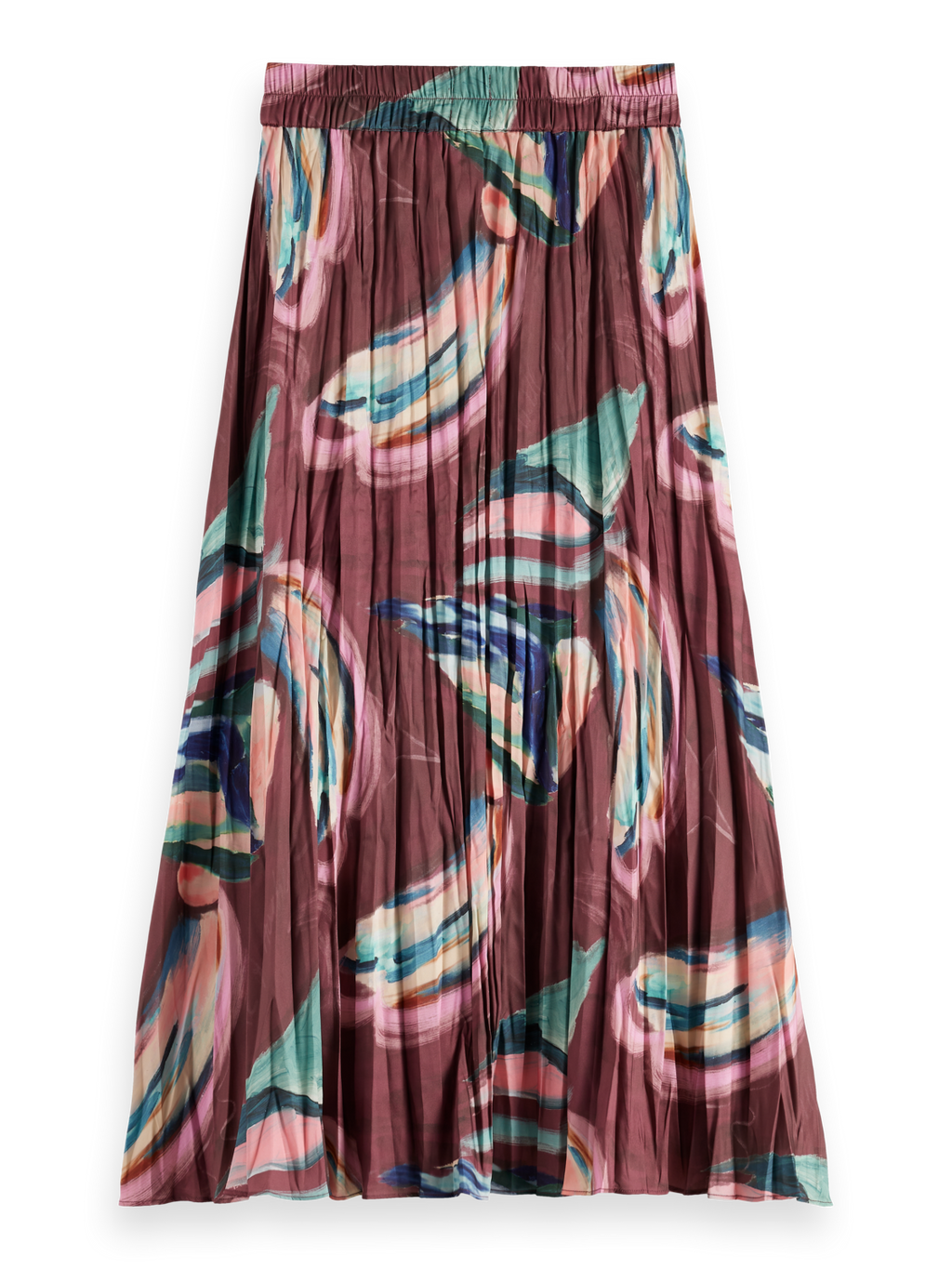 pleat midi skirt