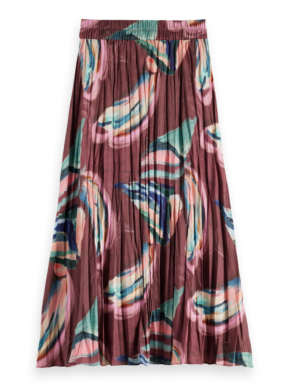 pleat midi skirt