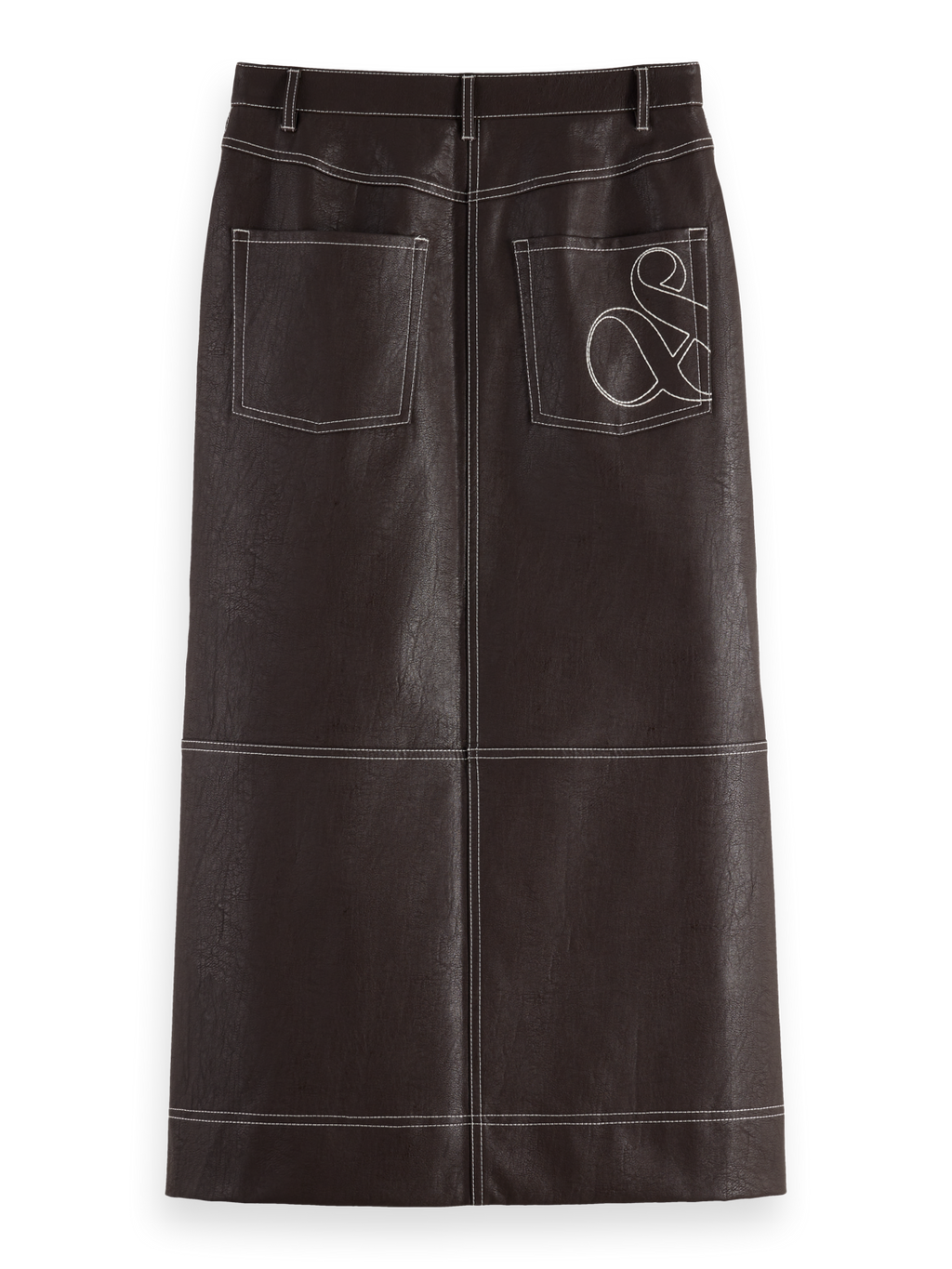 Vegan Leather midi skirt
