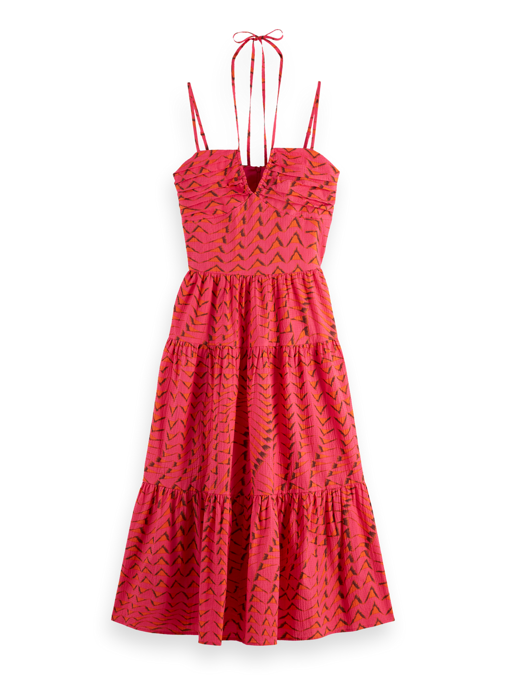 seersucker midi dress