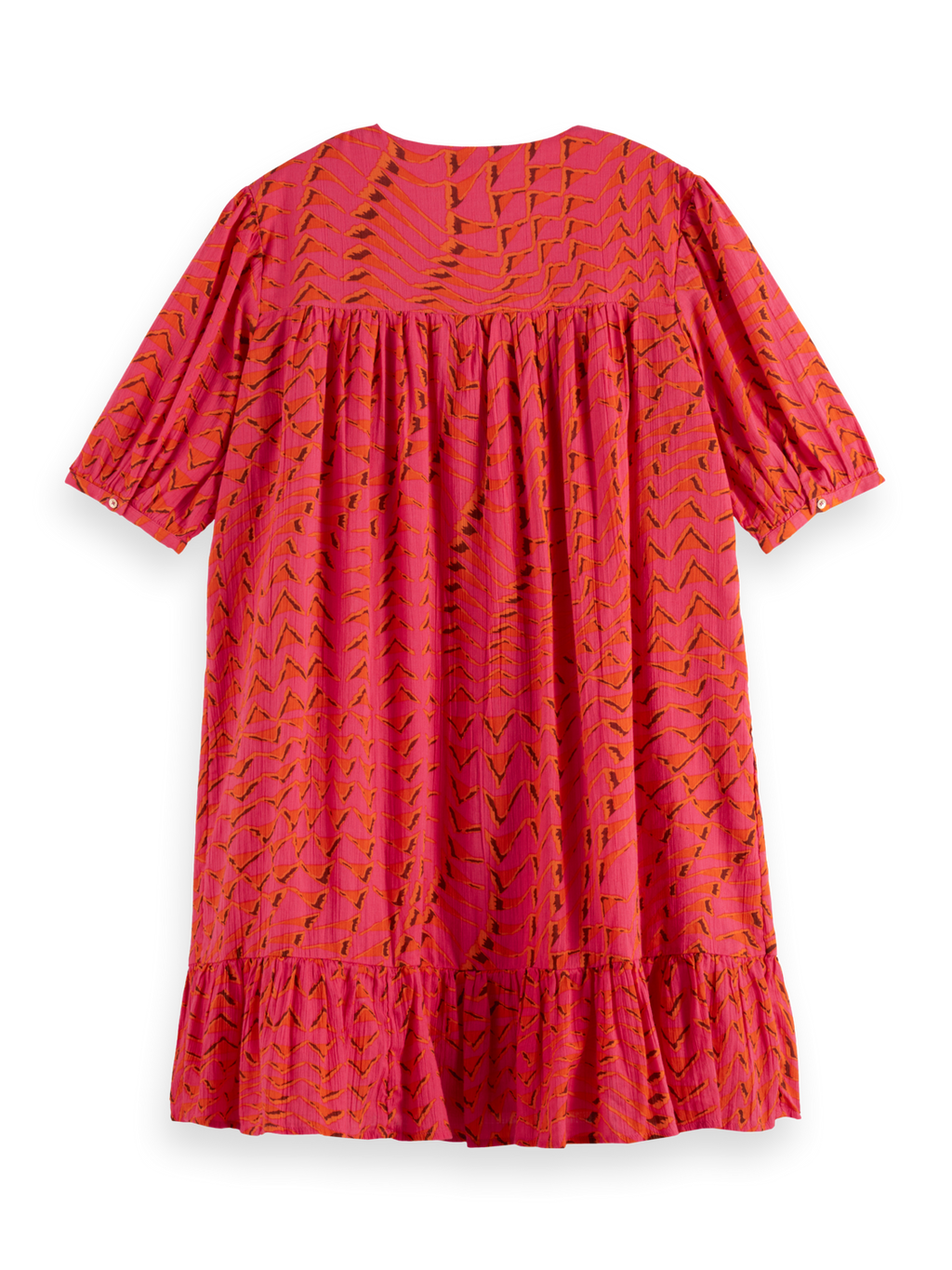 Printed Crinkle Mini Dress