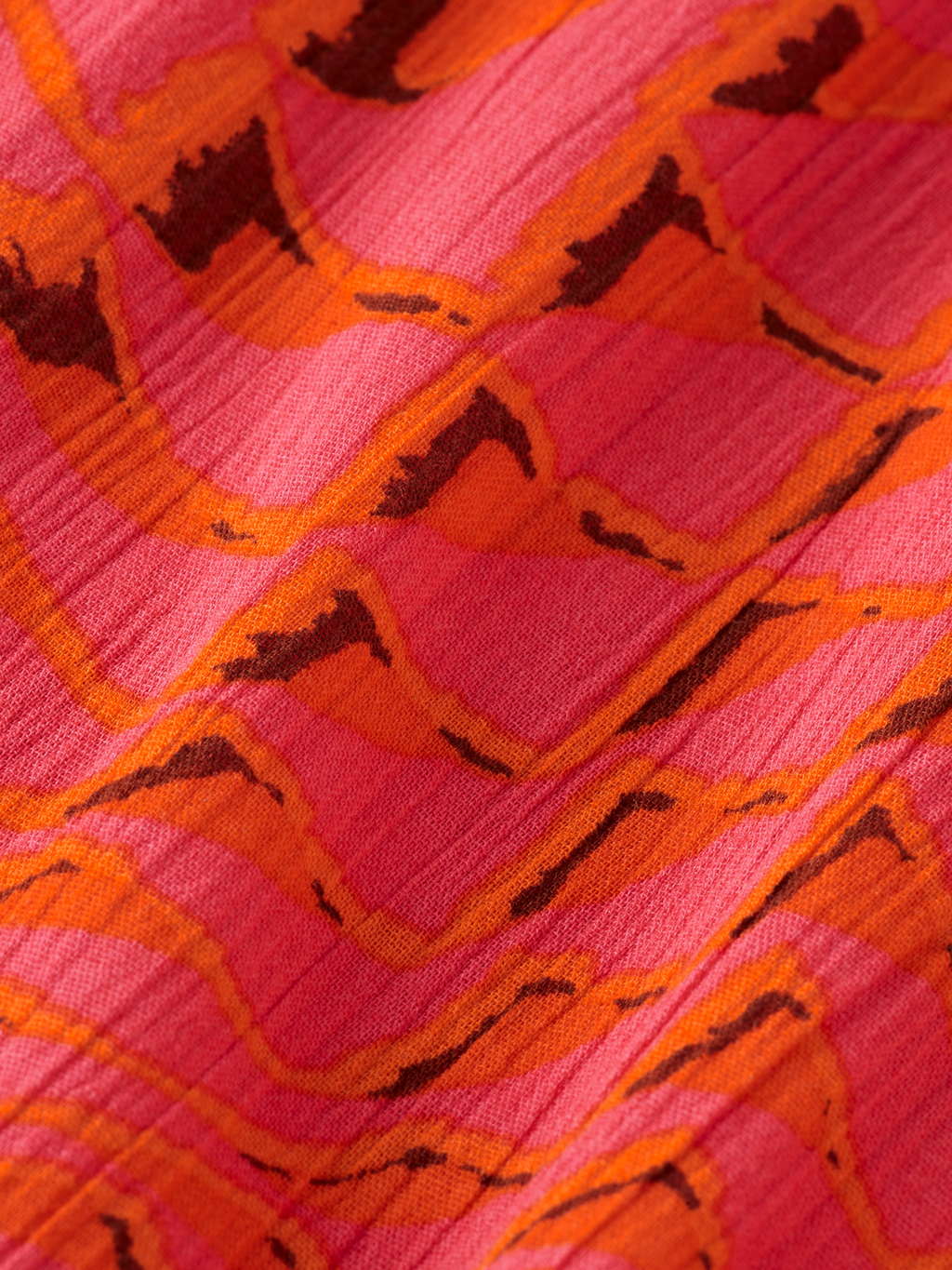 Printed Crinkle Mini Dress