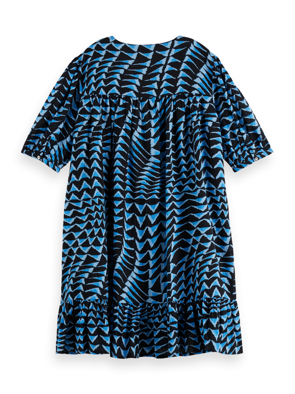 Printed Crinkle Mini Dress