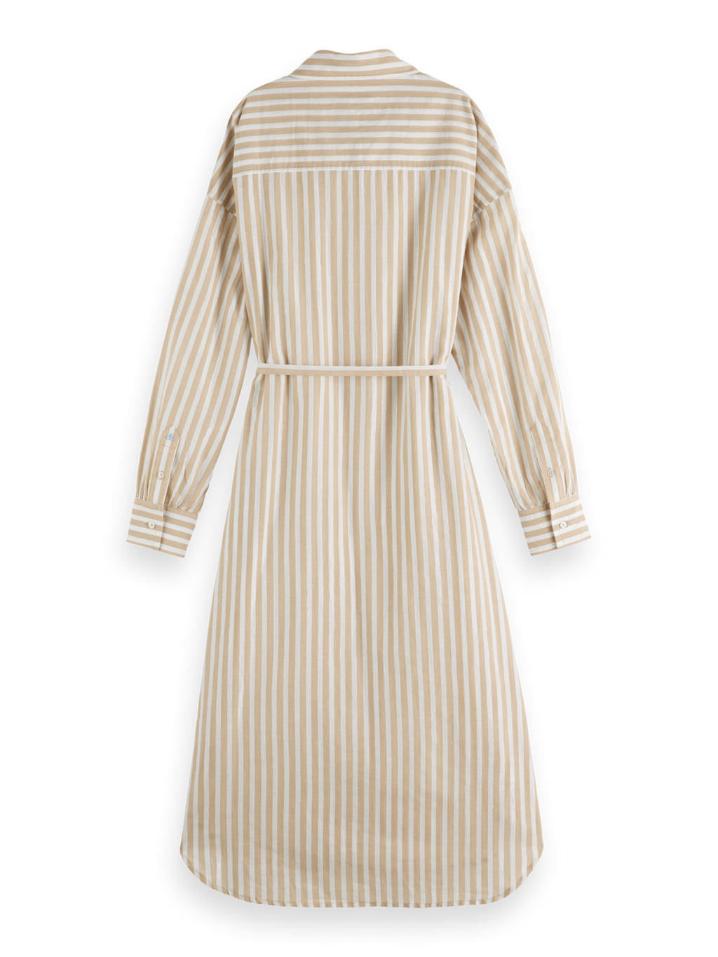 Striped midi shirt dress