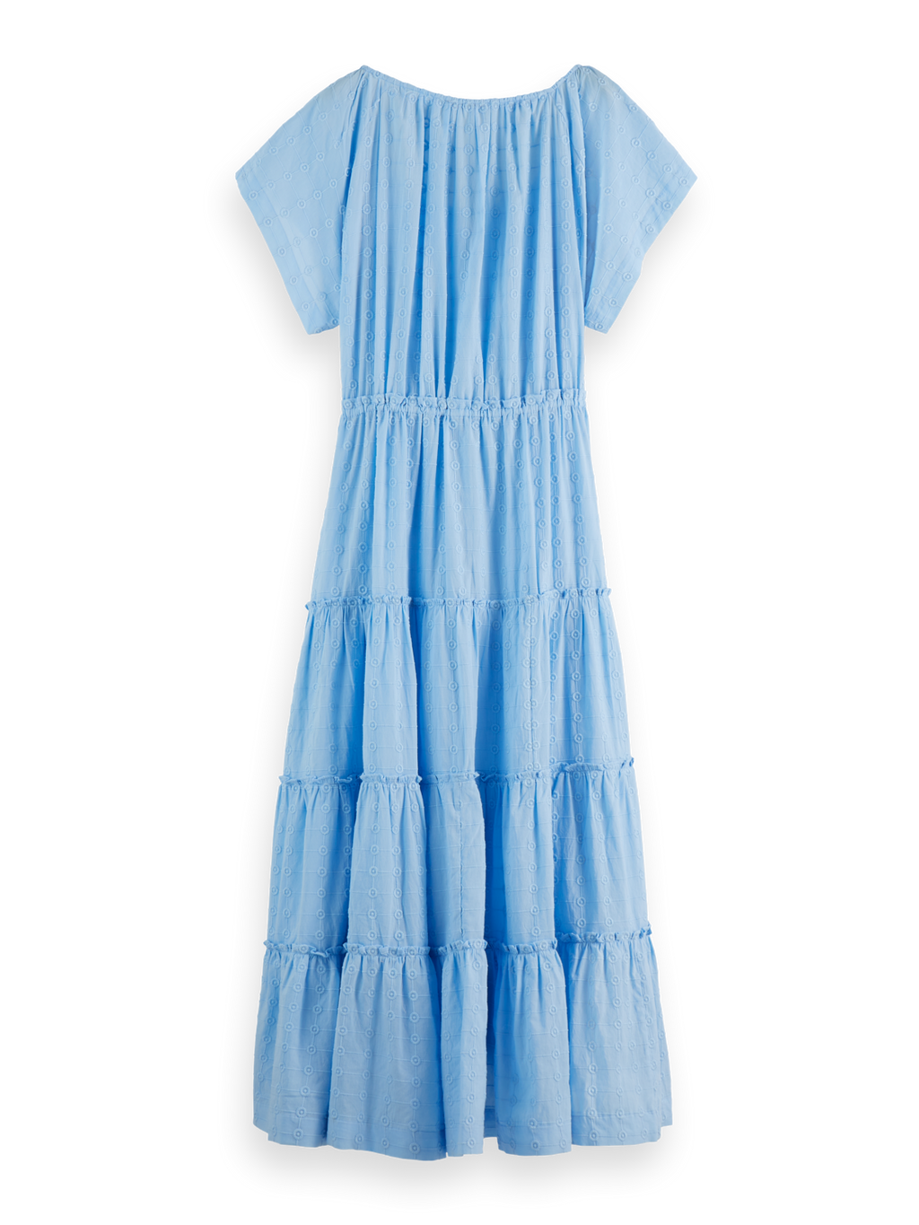 Tiered broderie maxi dress