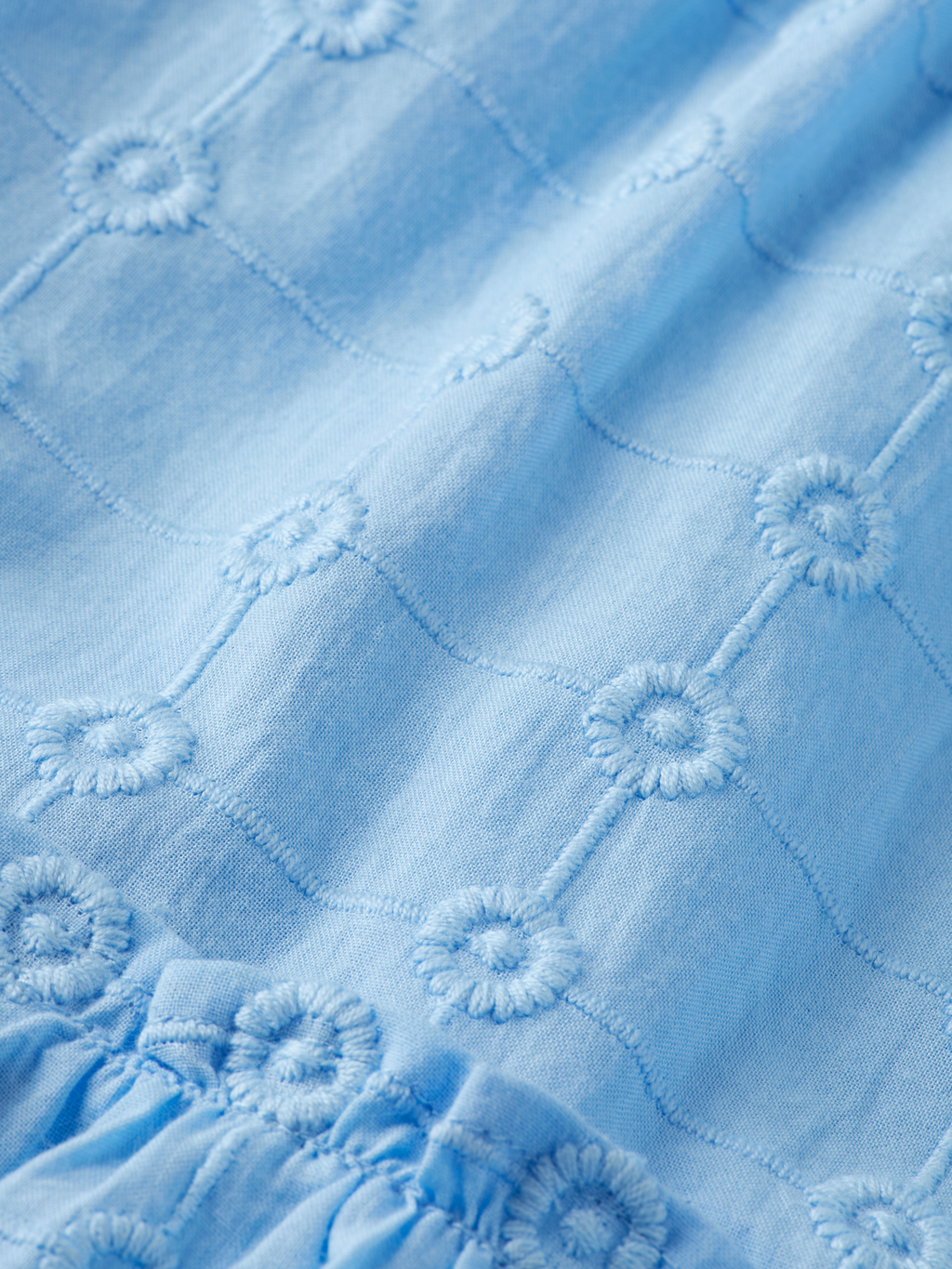 Tiered broderie maxi dress