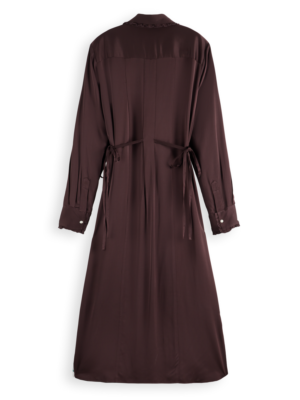 Midi ruffle shirt dress