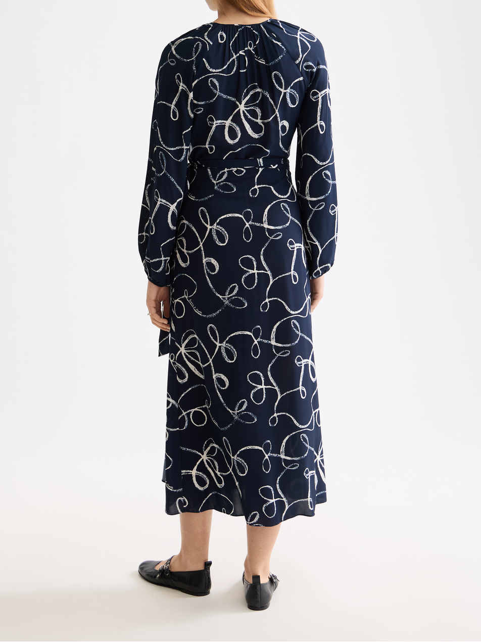 Midi wrap dress with key hole – Scotch & Soda Amsterdam