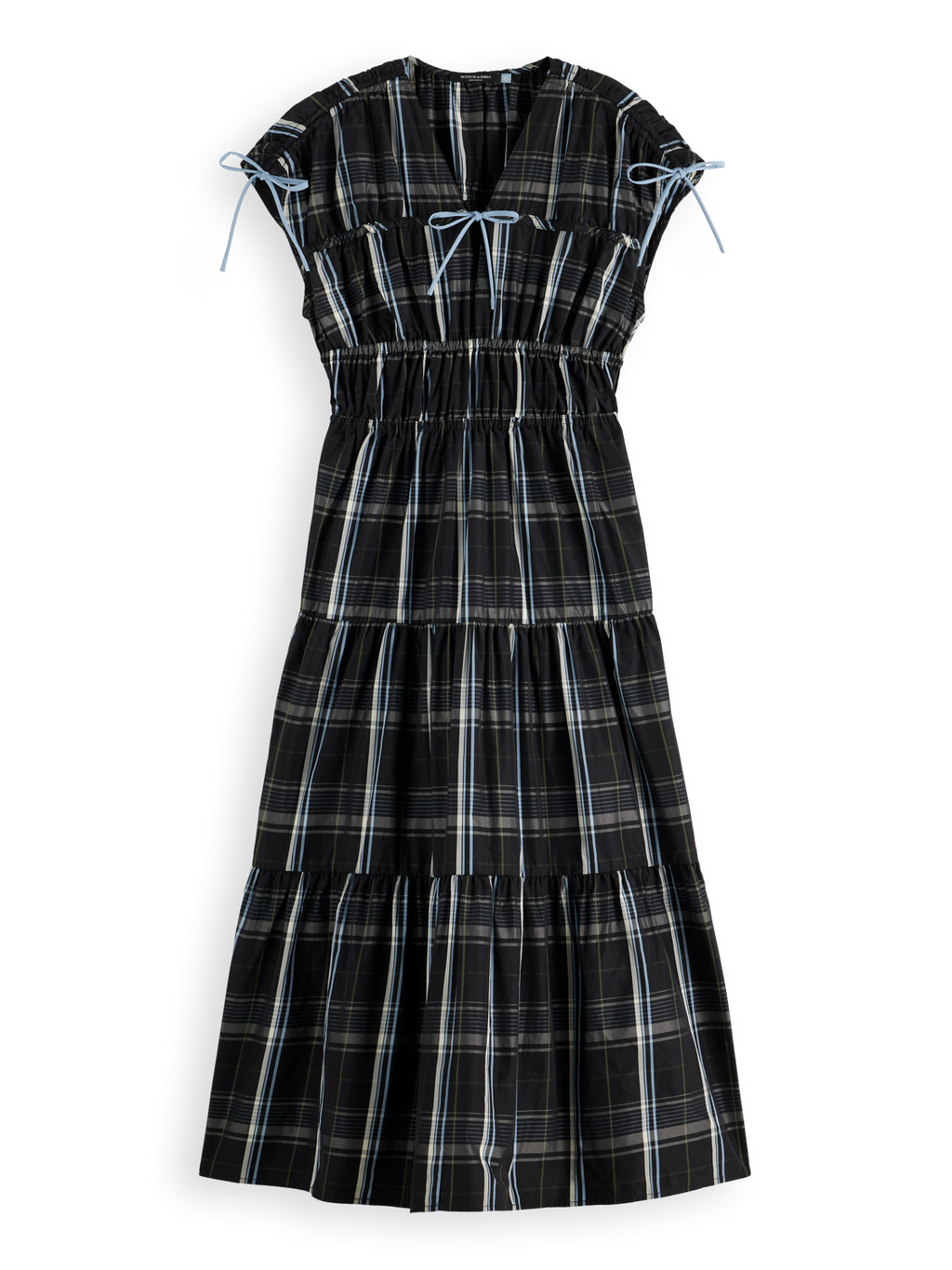 Gathered Taffeta midi dress