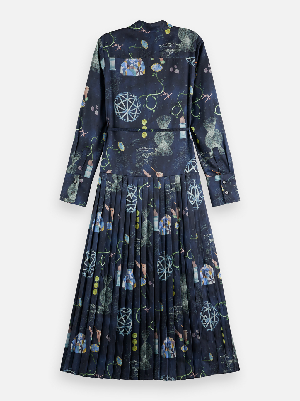 Belted shirt midi dress