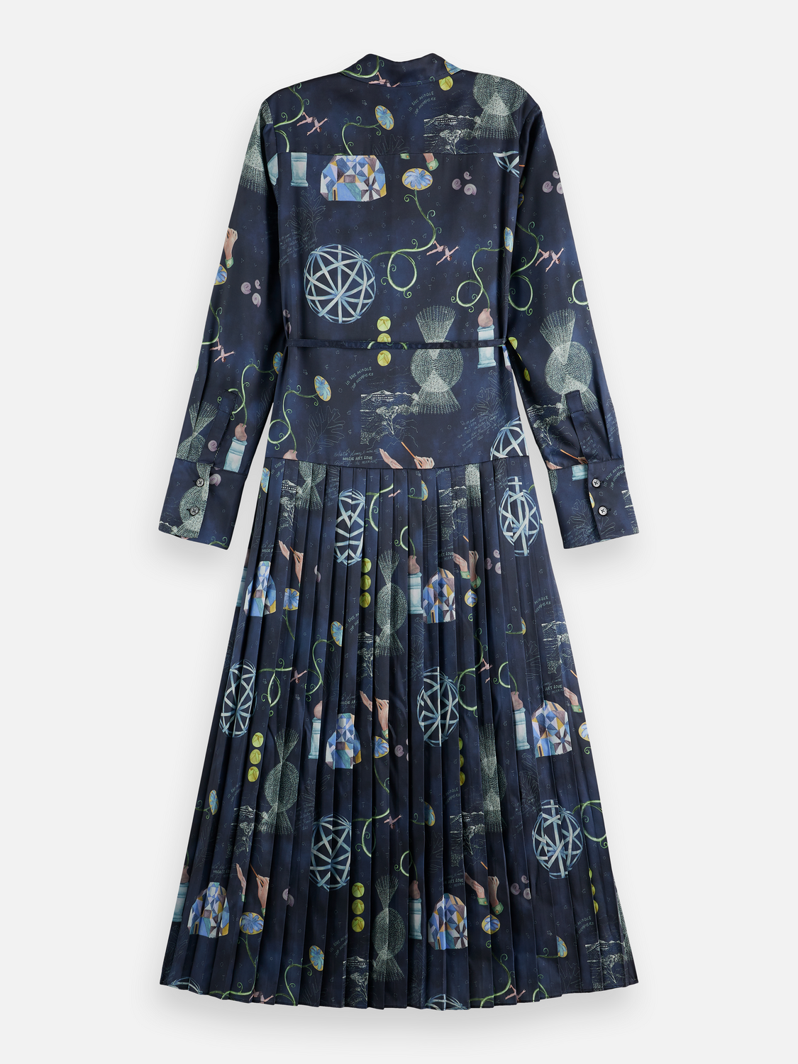 Belted shirt midi dress