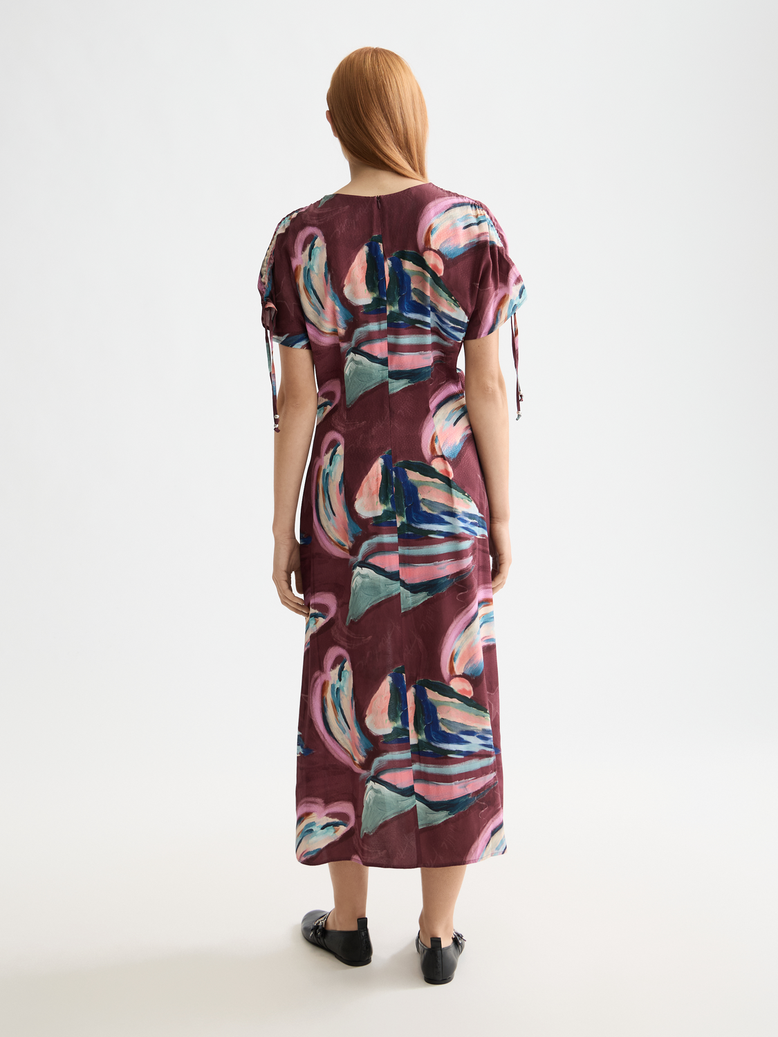 Drawstring maxi dress