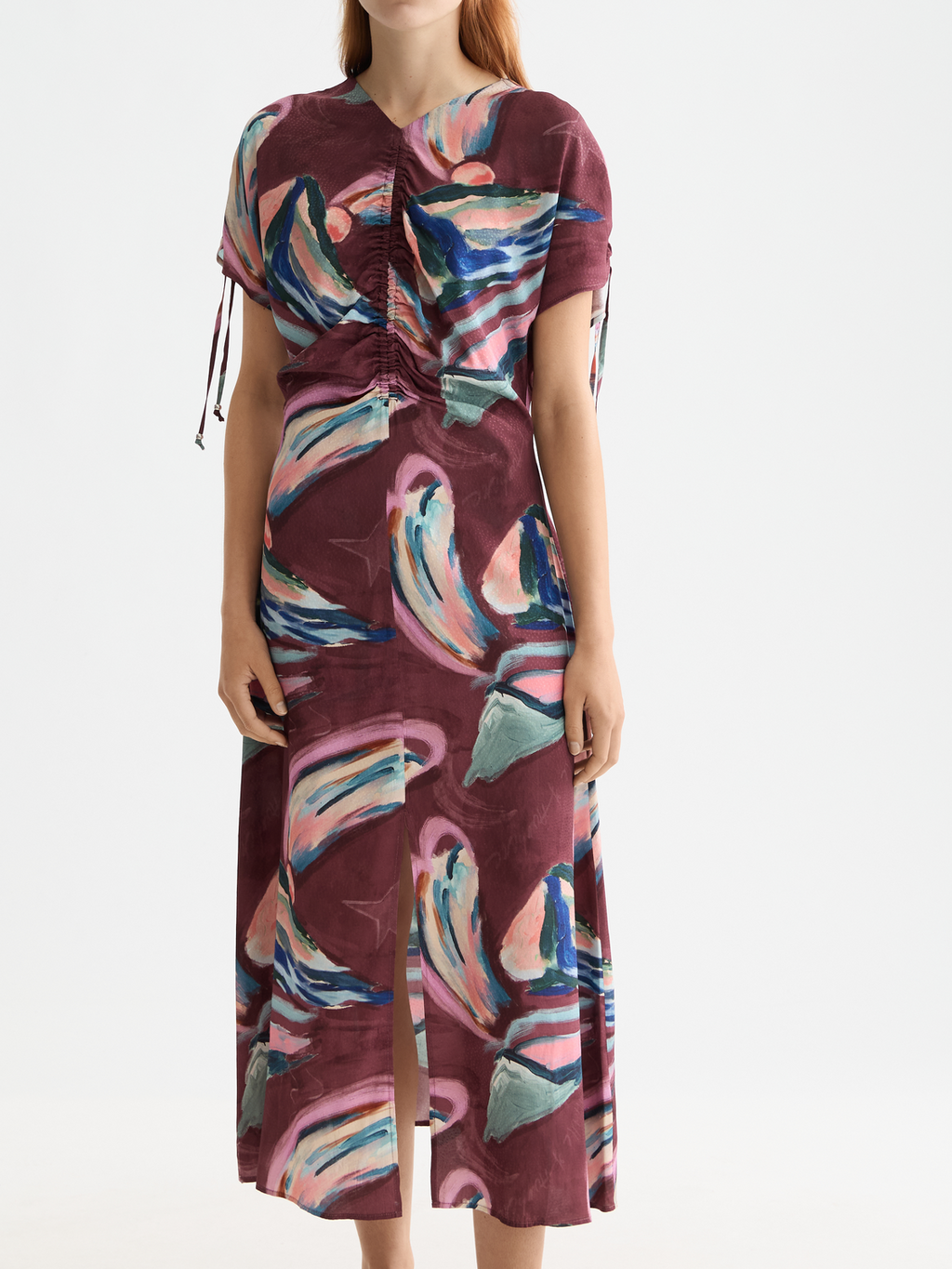 Drawstring maxi dress