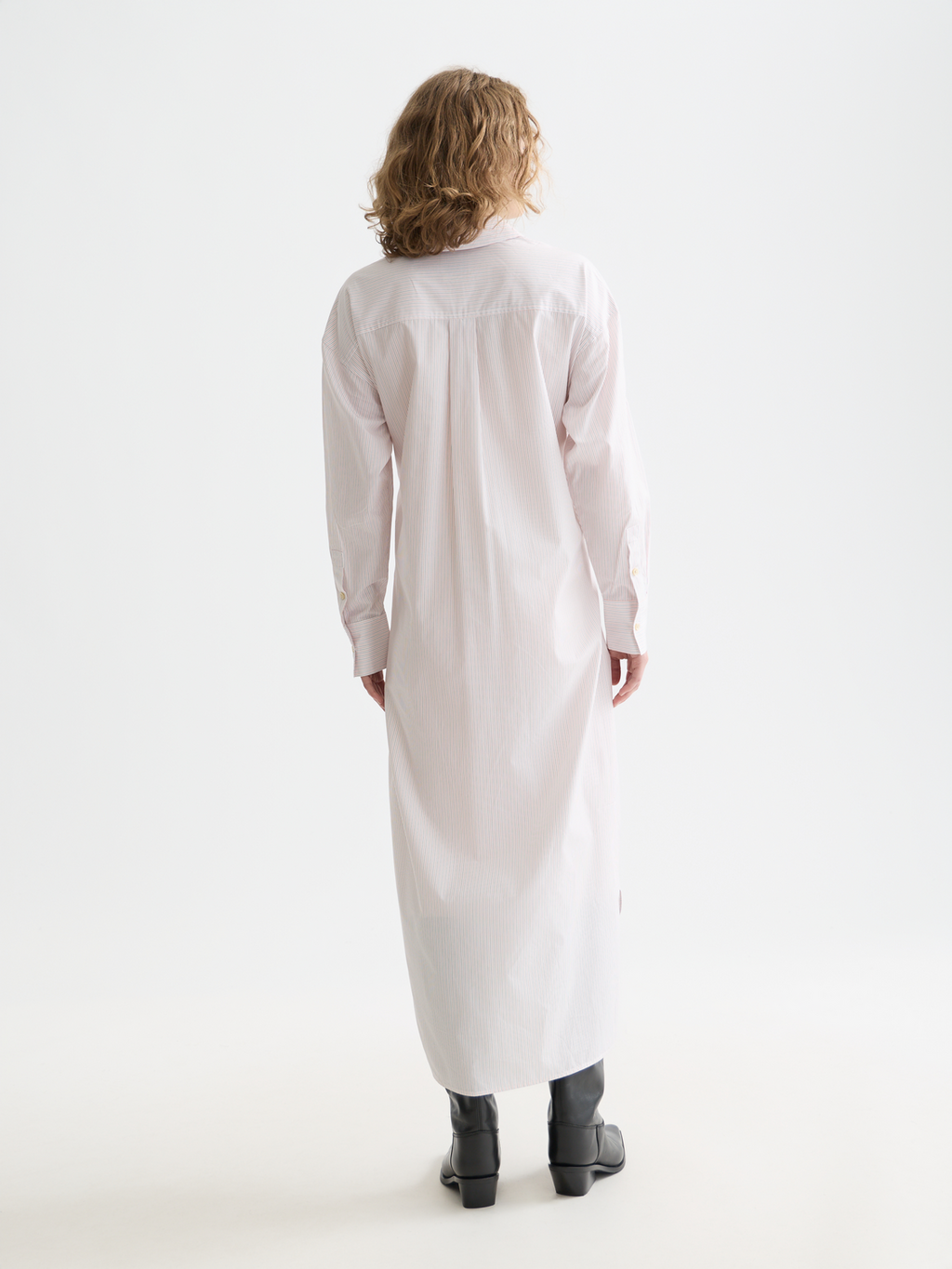 Relaxed-fit tie shirt dress