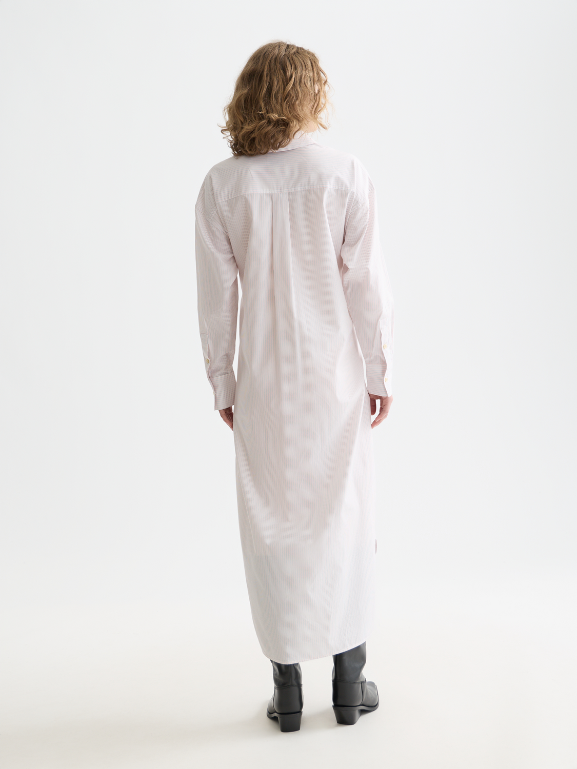 Relaxed-fit tie shirt dress