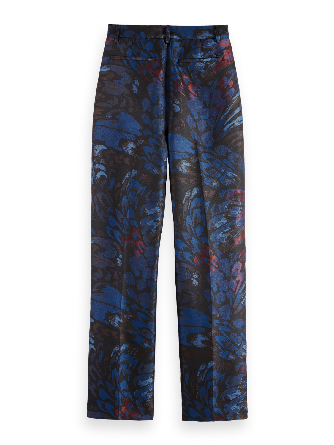 Ripple pheasant jacquard straight leg pant