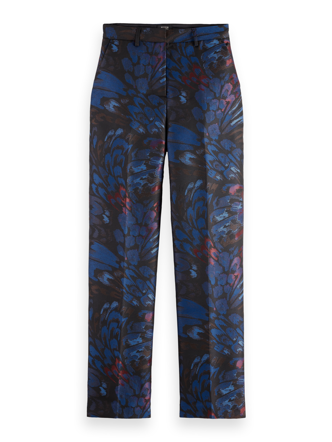 Ripple pheasant jacquard straight leg pant