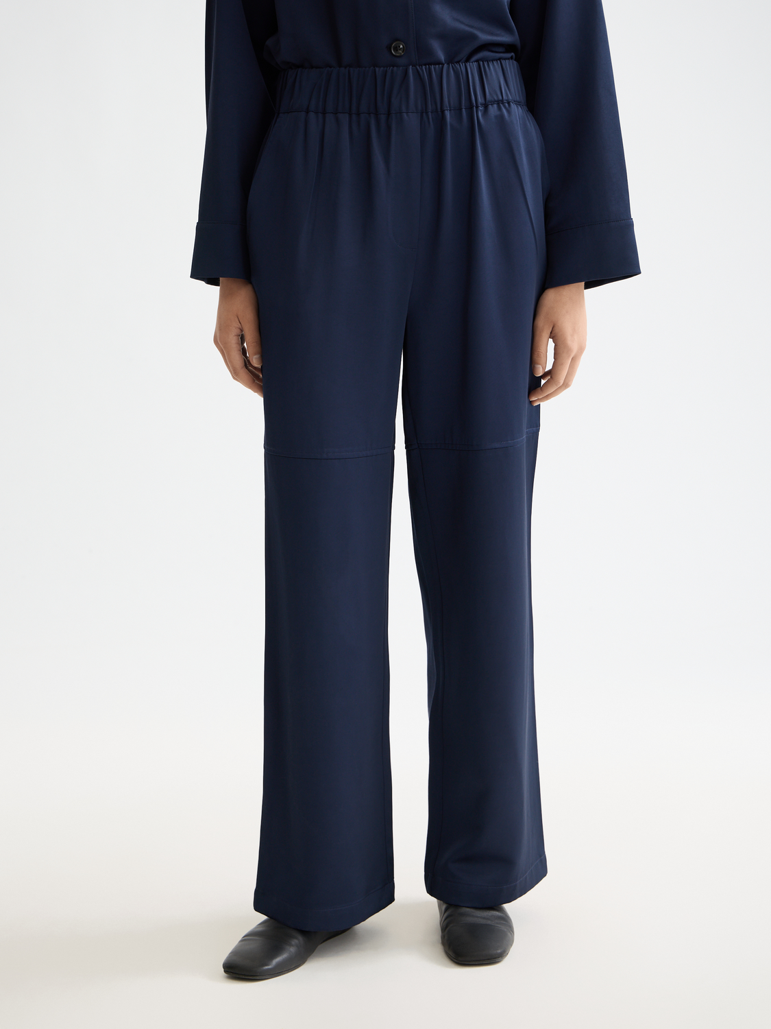 Noa high rise wide leg satin pant