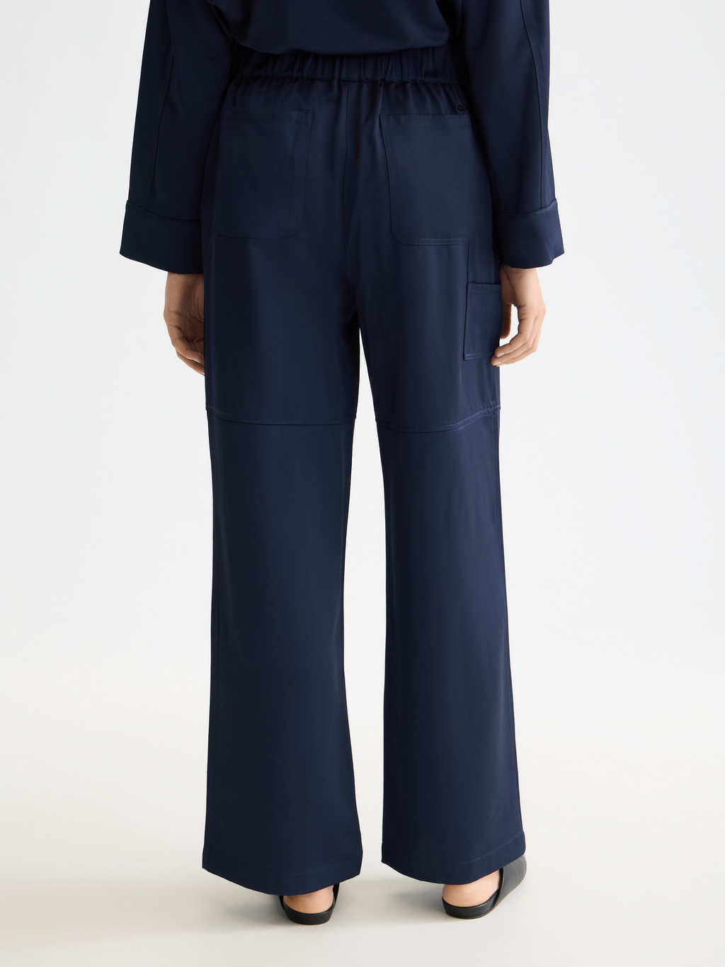 Noa high rise wide leg satin pant
