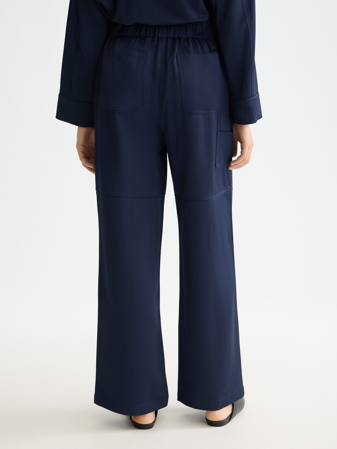 Noa high rise wide leg satin pant