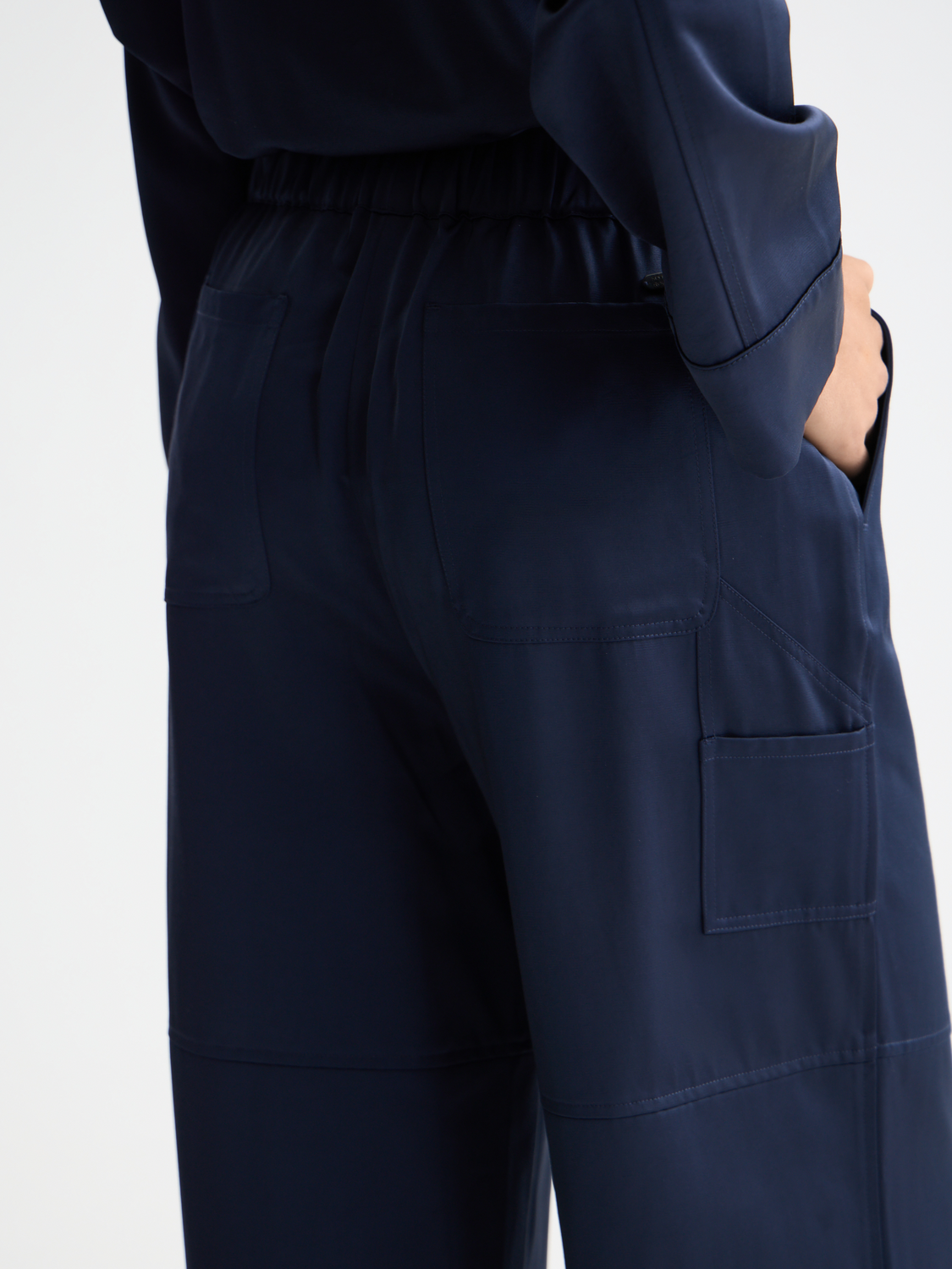 Noa high rise wide leg satin pant
