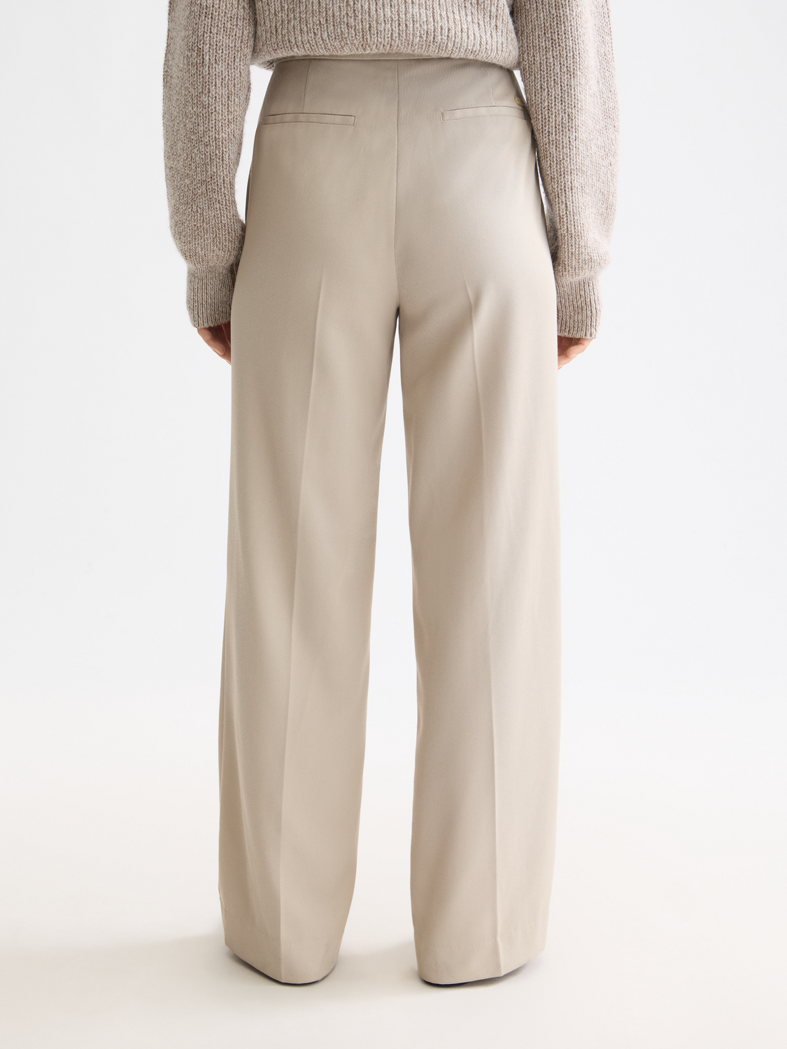 Edie high rise wide leg gabardine pant