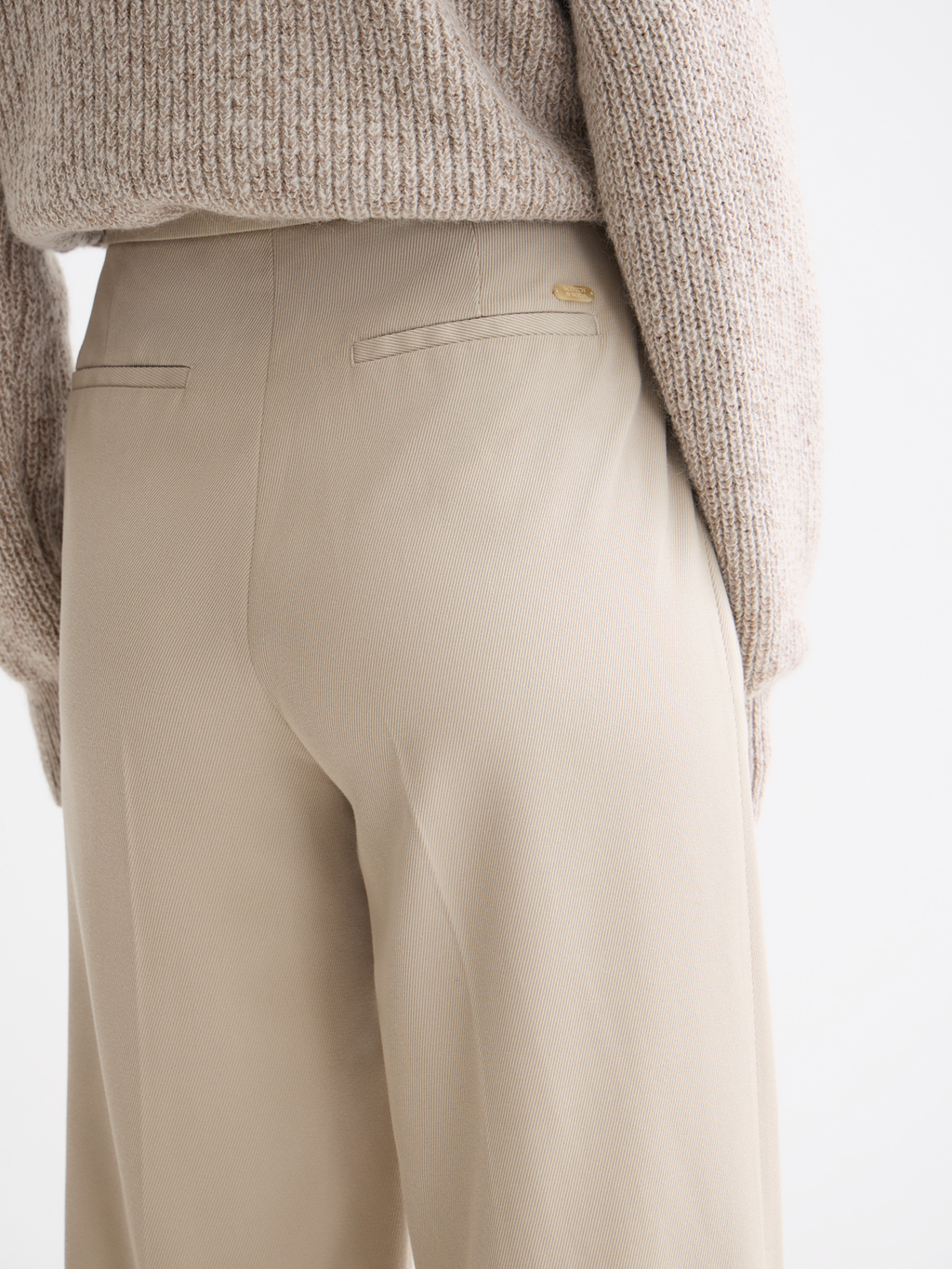 Edie high rise wide leg gabardine pant