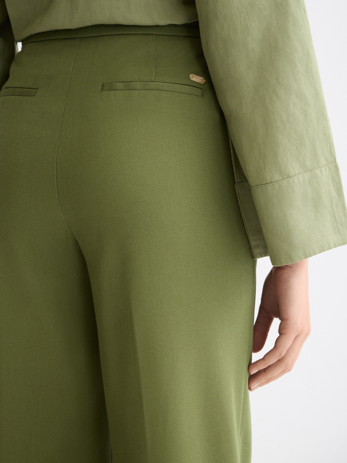 Edie high rise wide leg gabardine pant