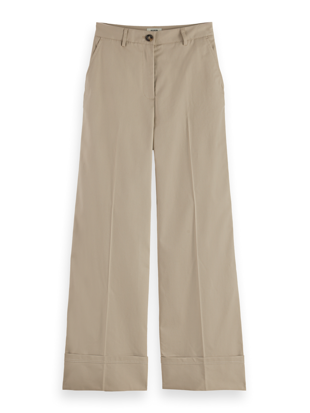Luca high rise wide leg cuff chino pant