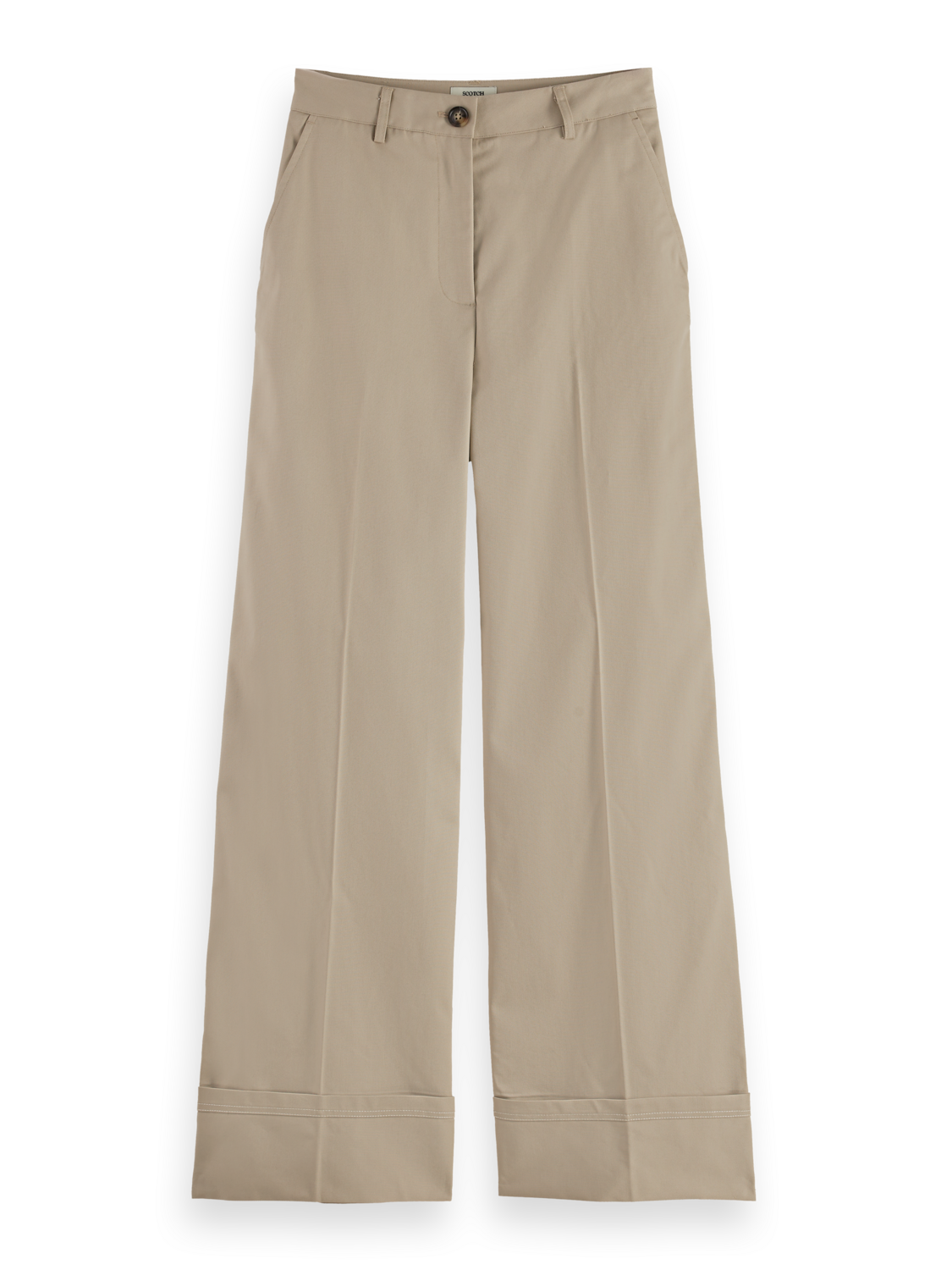 Luca high rise wide leg cuff chino pant