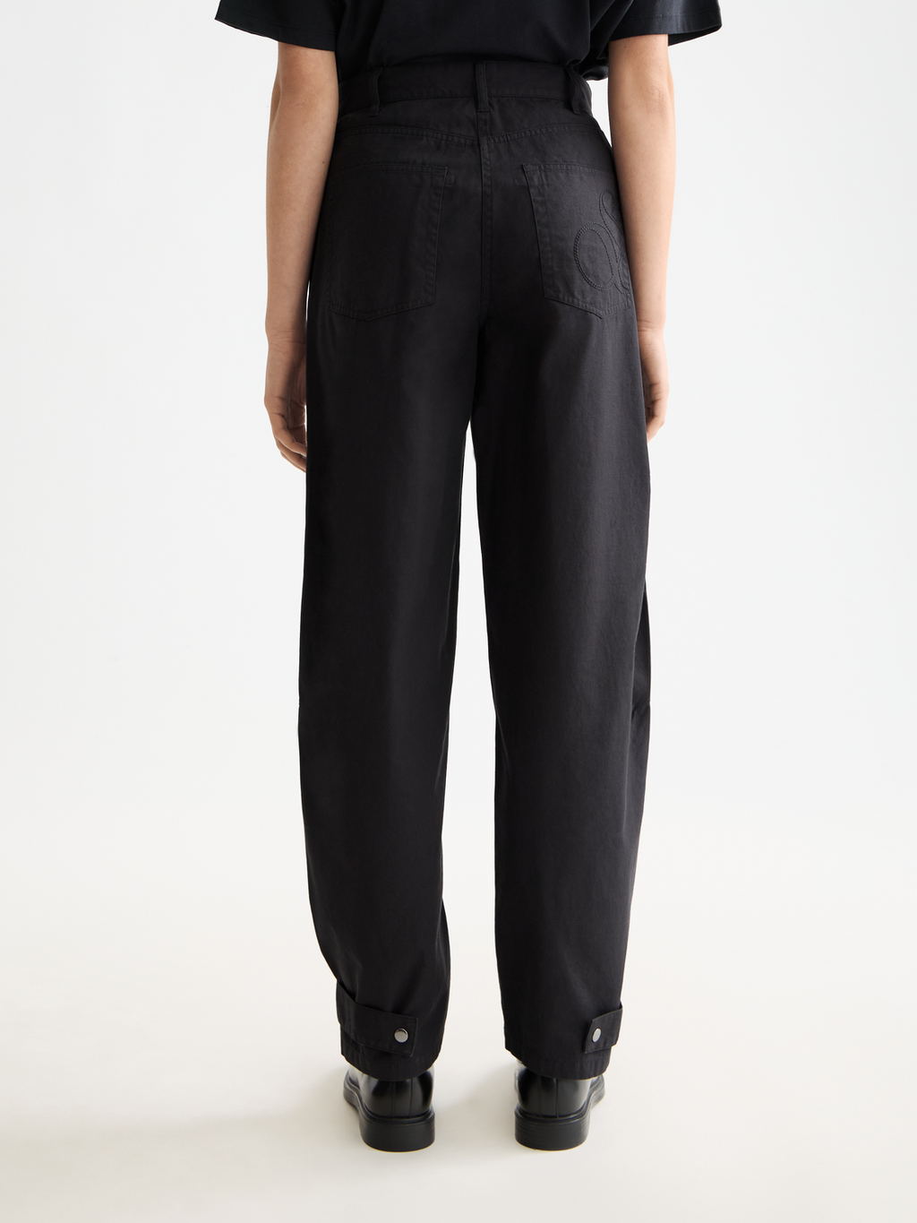 Lotus barrel leg seam detail pant