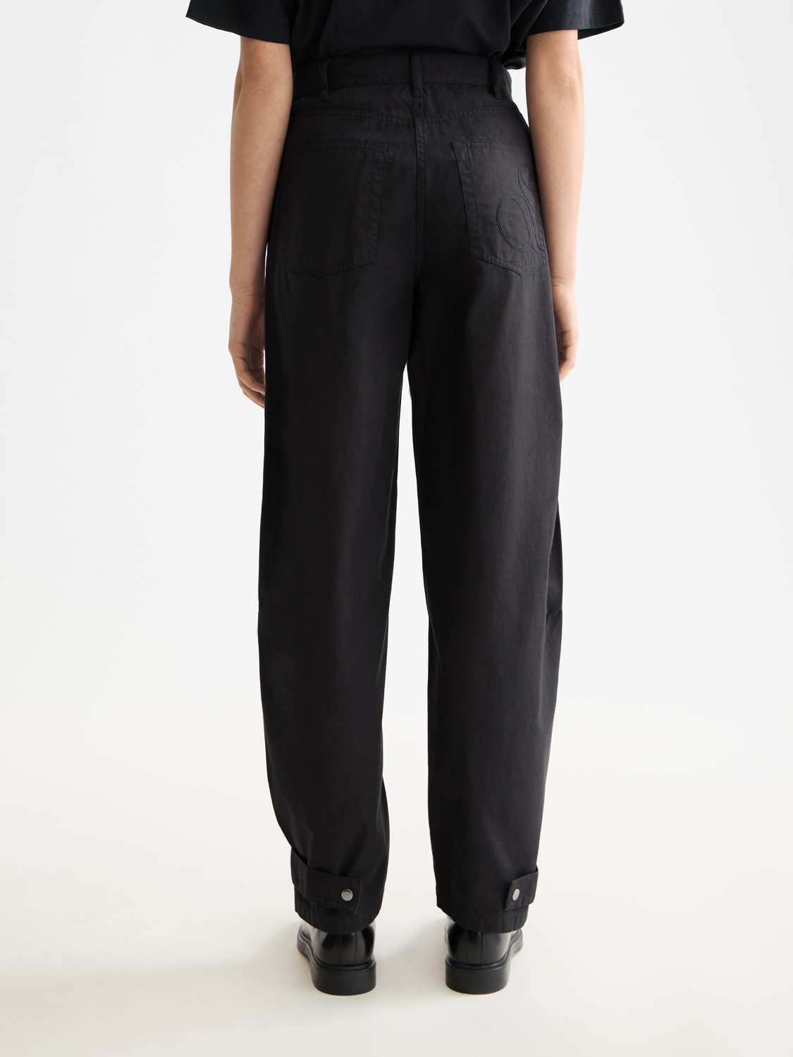 Lotus barrel leg seam detail pant