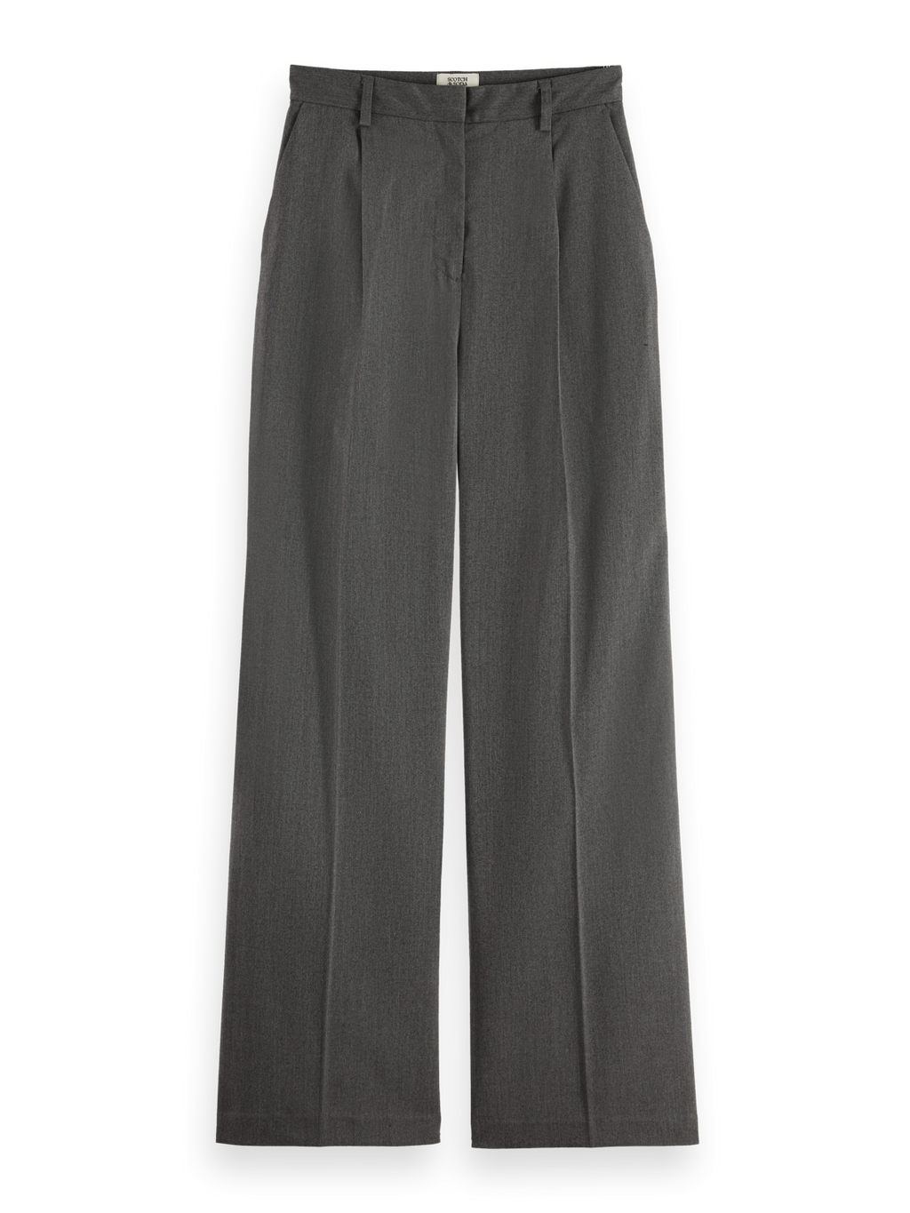 Essentials Rose high rise wide leg herringbone pant