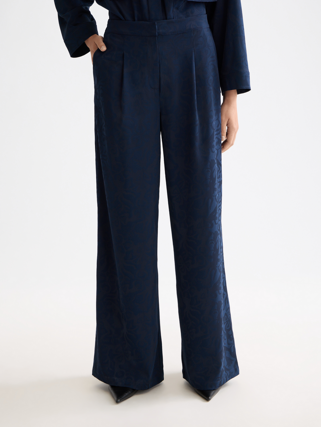 Essentials Eleni high rise wide leg pyjama pants