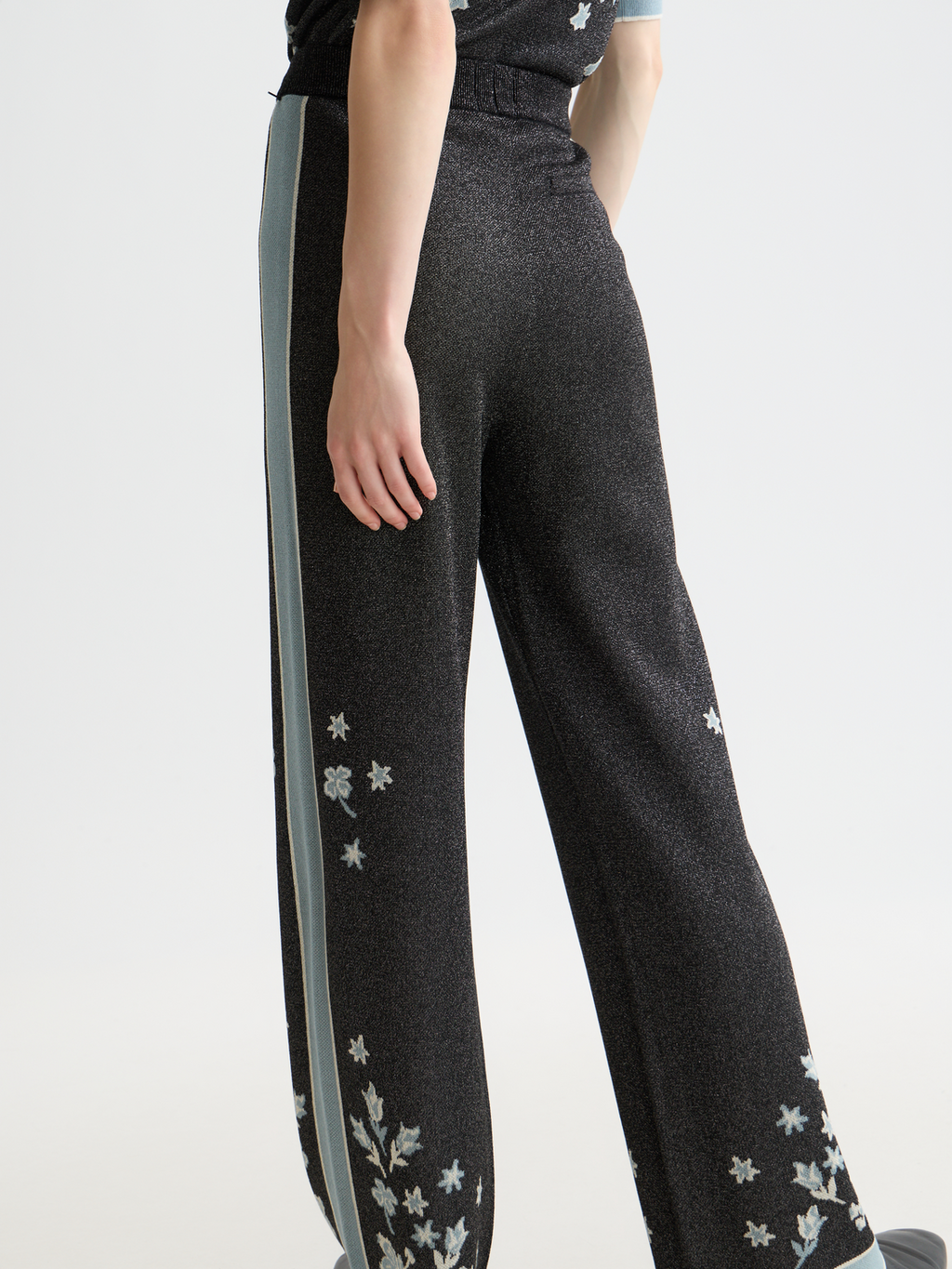 Jacquard knitted trousers