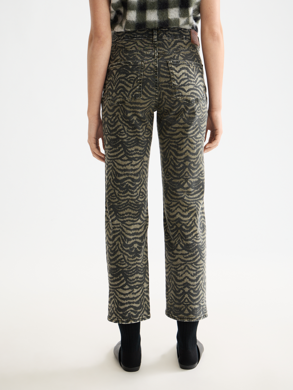 The Sky print straight denim