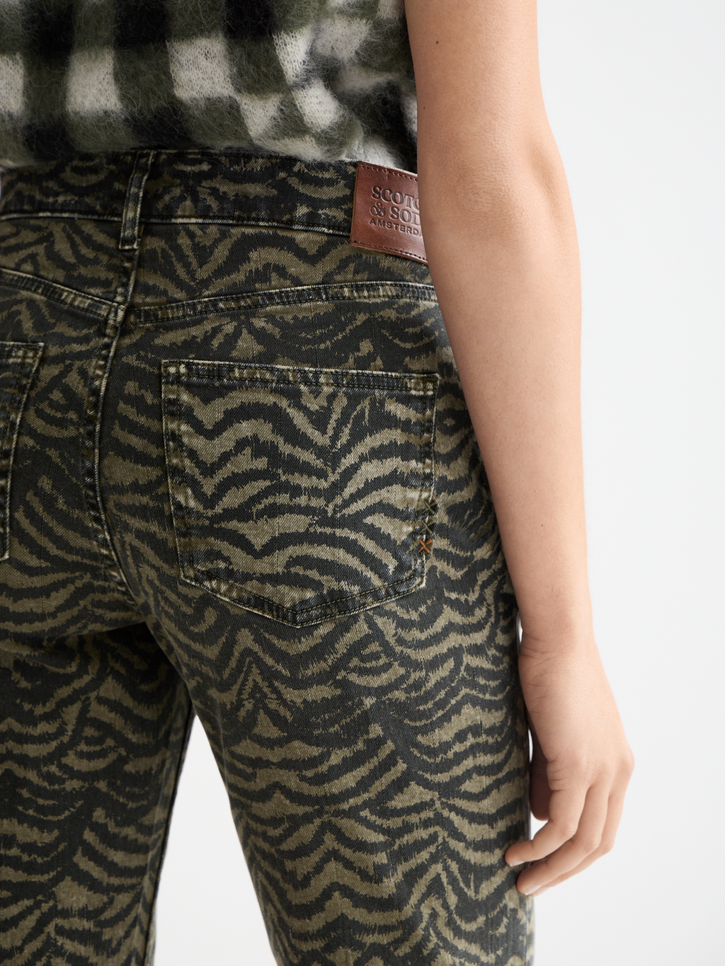 The Sky print straight denim