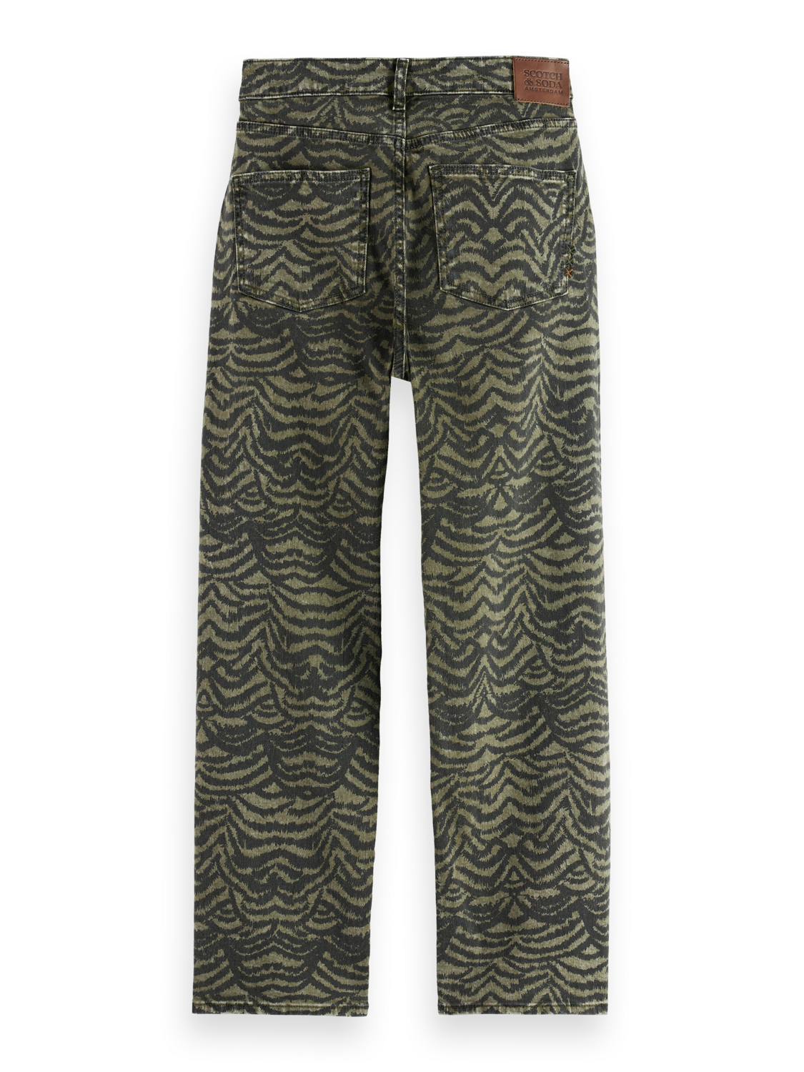The Sky print straight denim